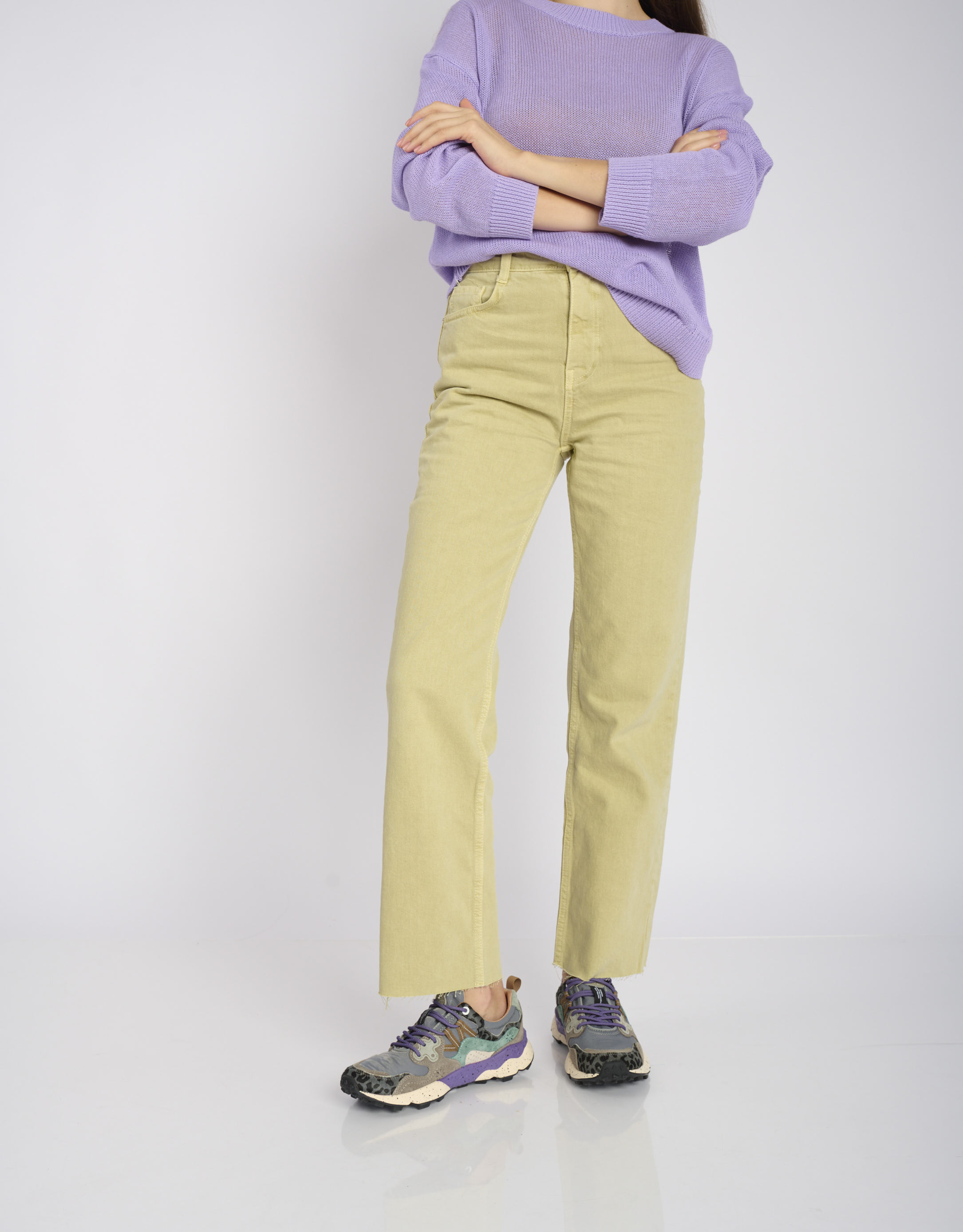 נעלי נשים - Flower Mountain - סניקרס מנומרות YAMANO - אפור1