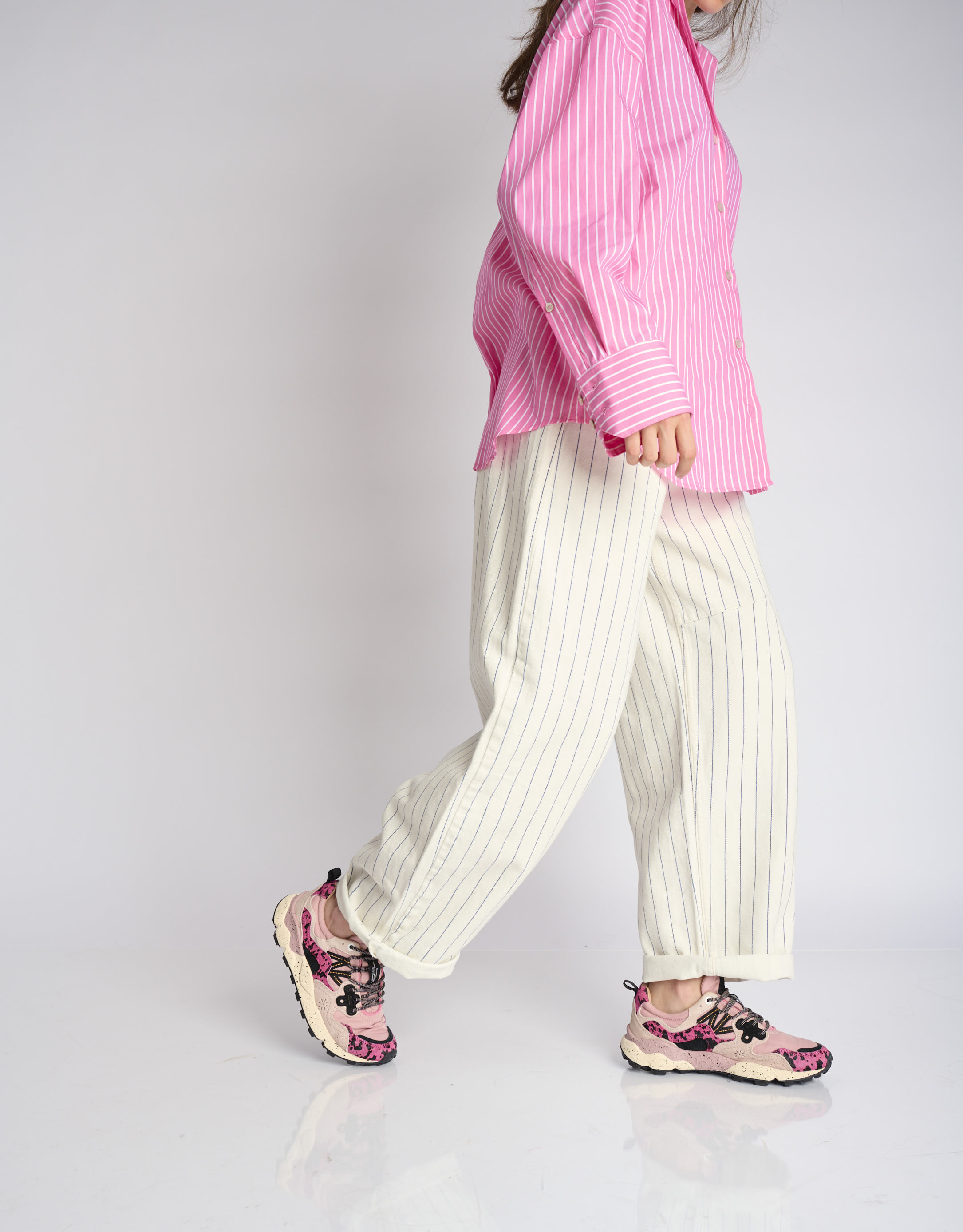 נעלי נשים - Flower Mountain - סניקרס מנומרות YAMANO - ורוד2