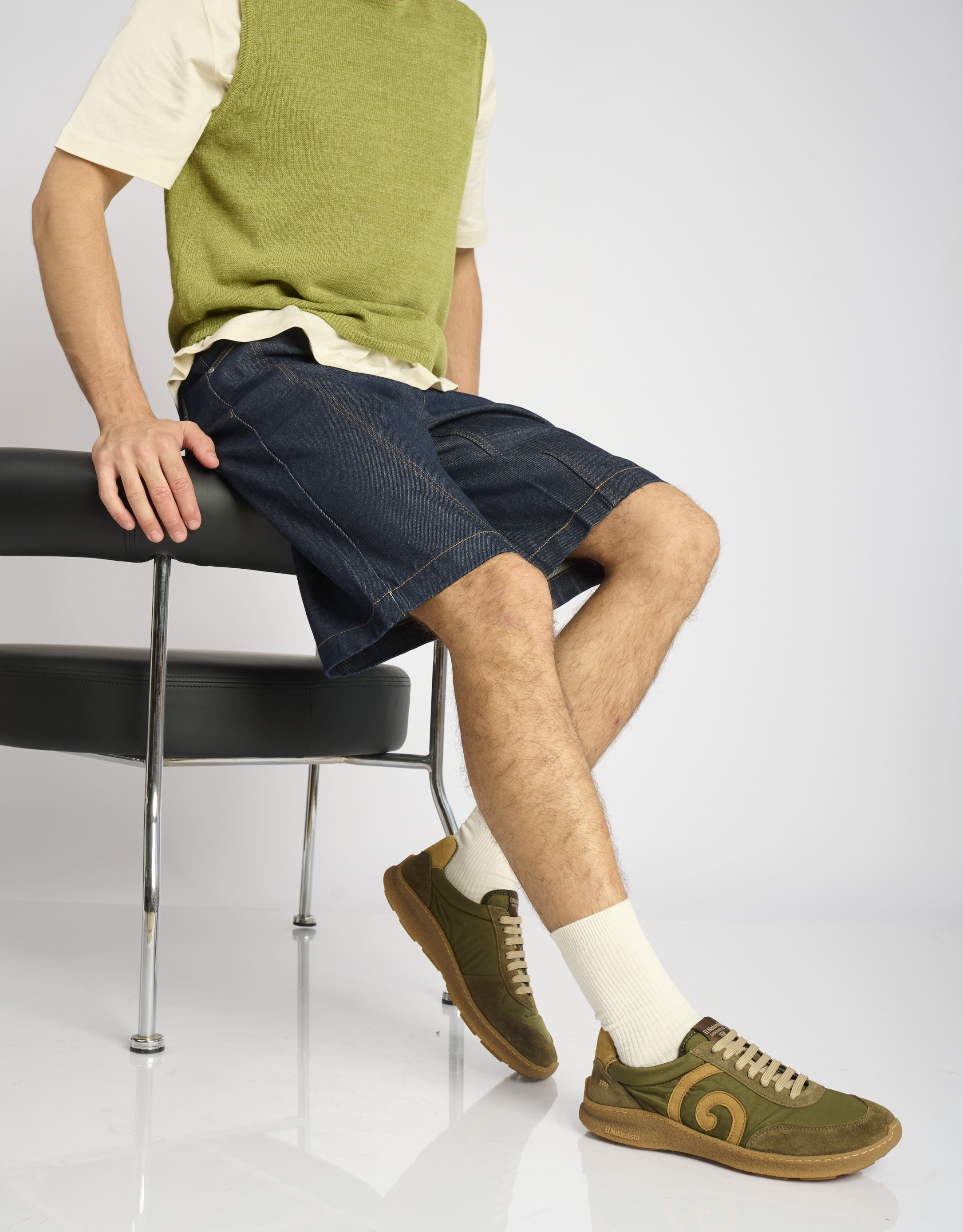 נעלי גברים - El Naturalista - סניקרס OROEL - ירוק1