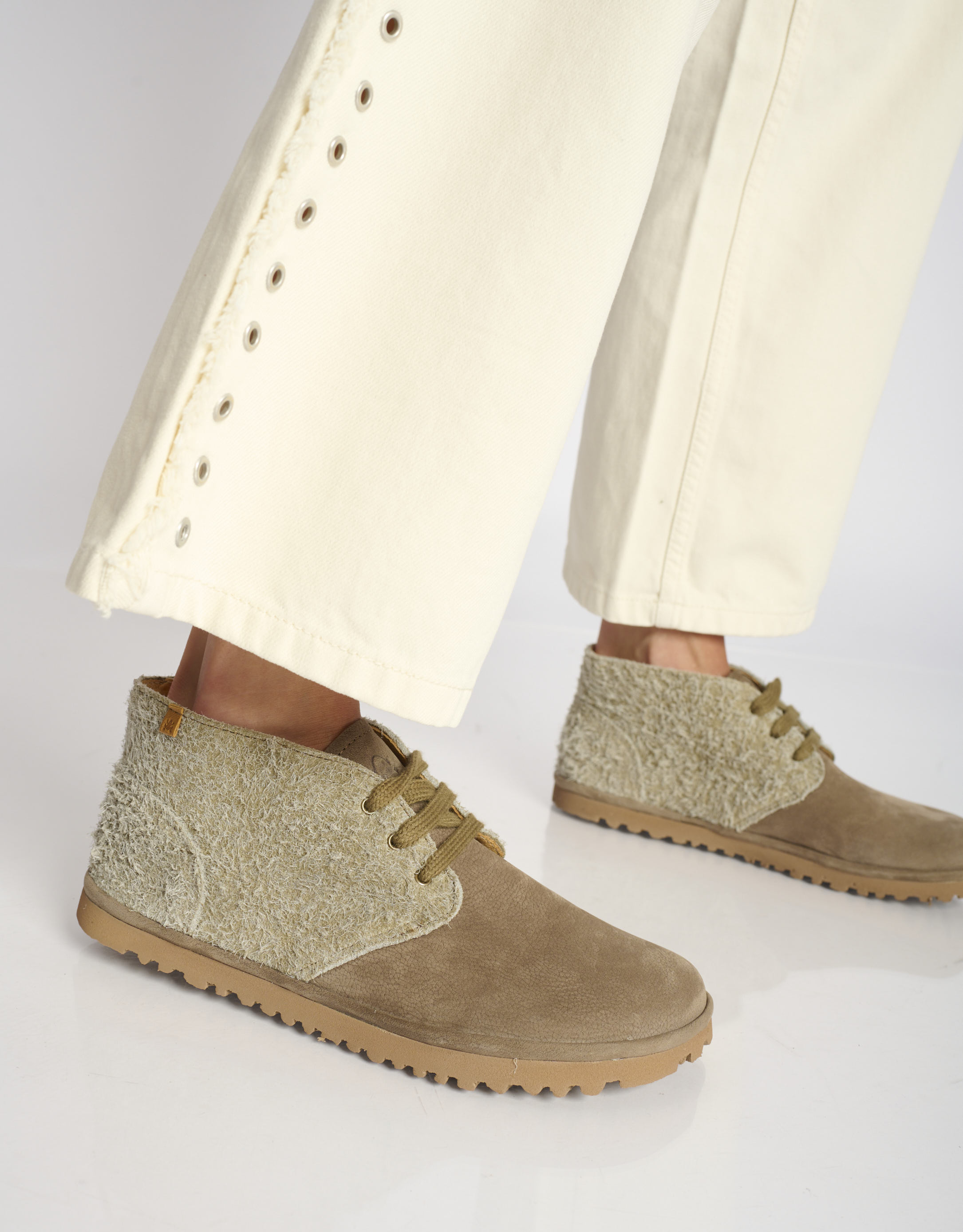 נעלי נשים - El Naturalista - נעליים משולבות TRIBU - חאקי2