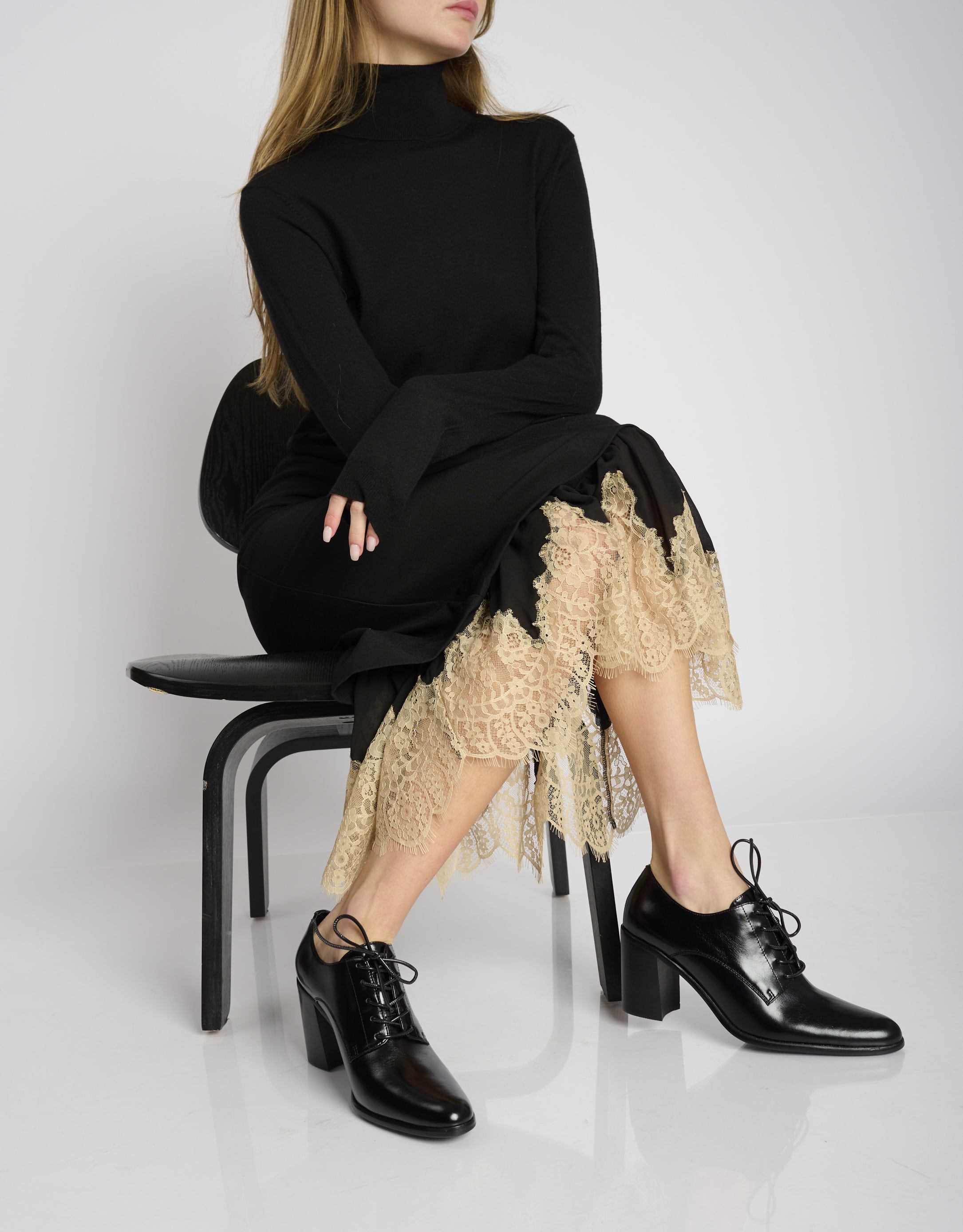 נעלי נשים - Jeffrey Campbell - נעלי עקב THOUGHT - שחור1