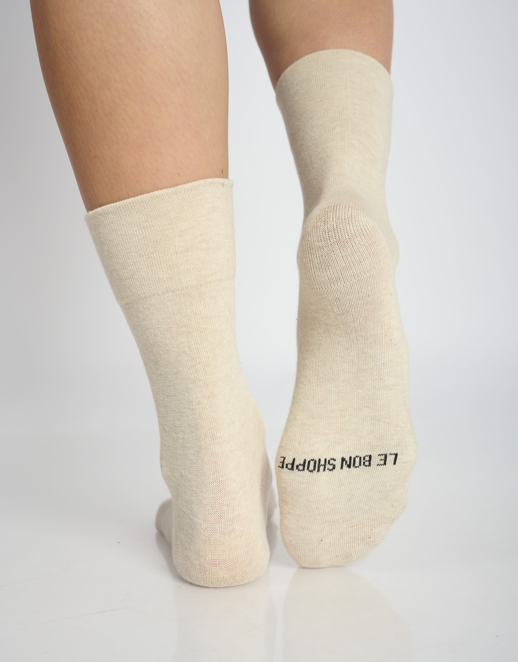 נעלי נשים -  - גרביים SNEAKER - בז'2