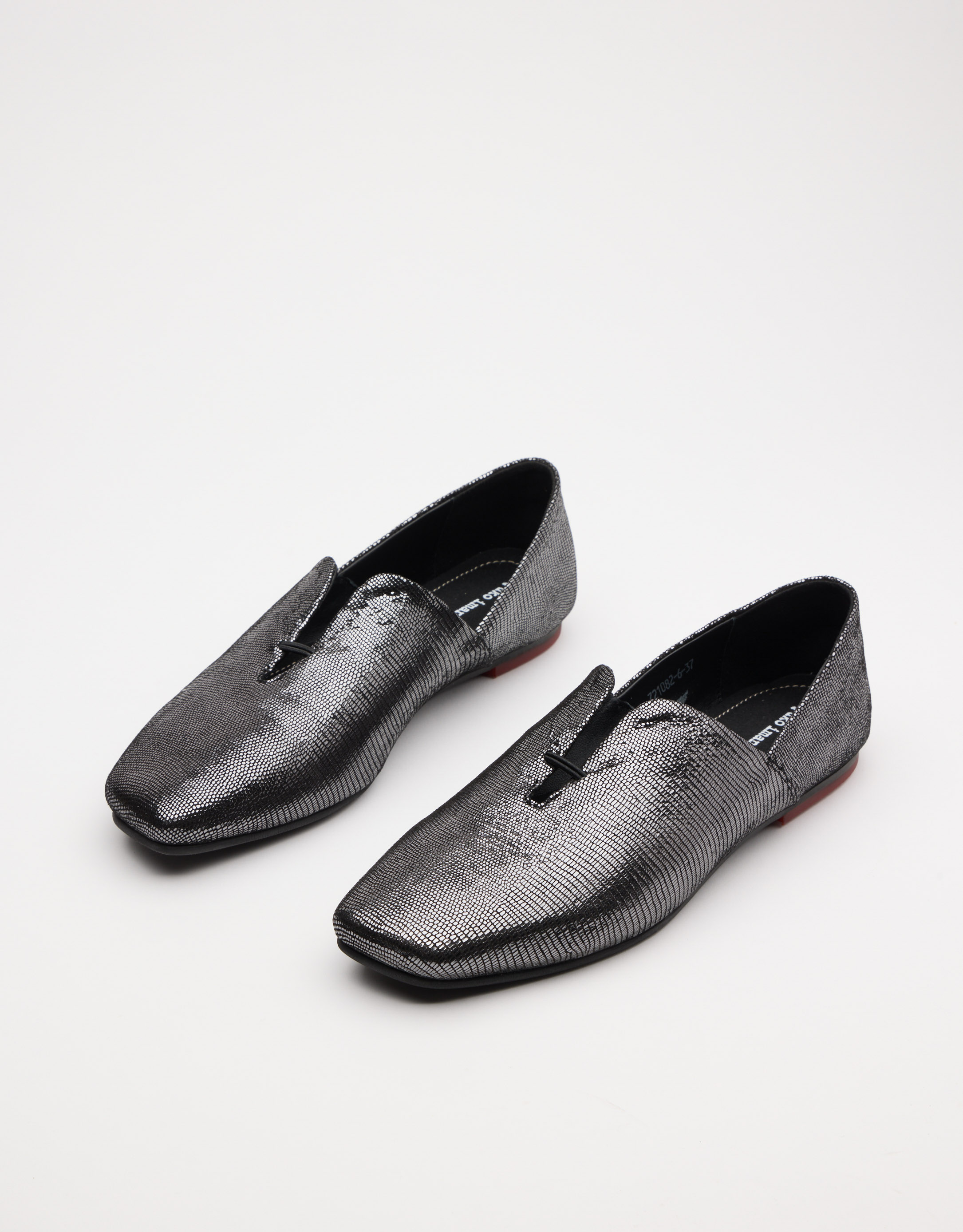 נעלי נשים - Yuko Imanishi - נעלי עור שטוחות  AZU - אפור מטאלי2