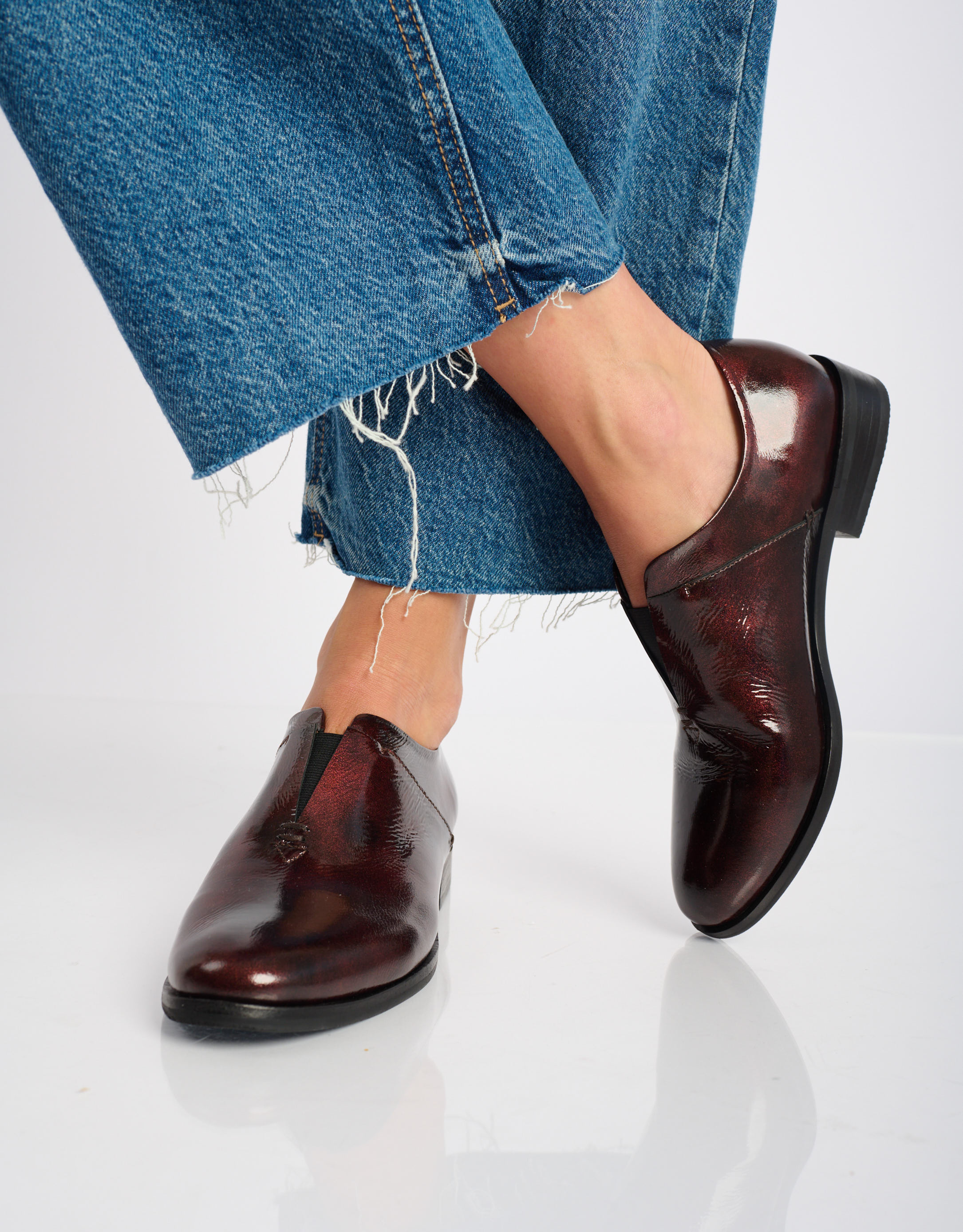 נעלי נשים - Yuko Imanishi - נעליים  מבריקות RIKO - חום4