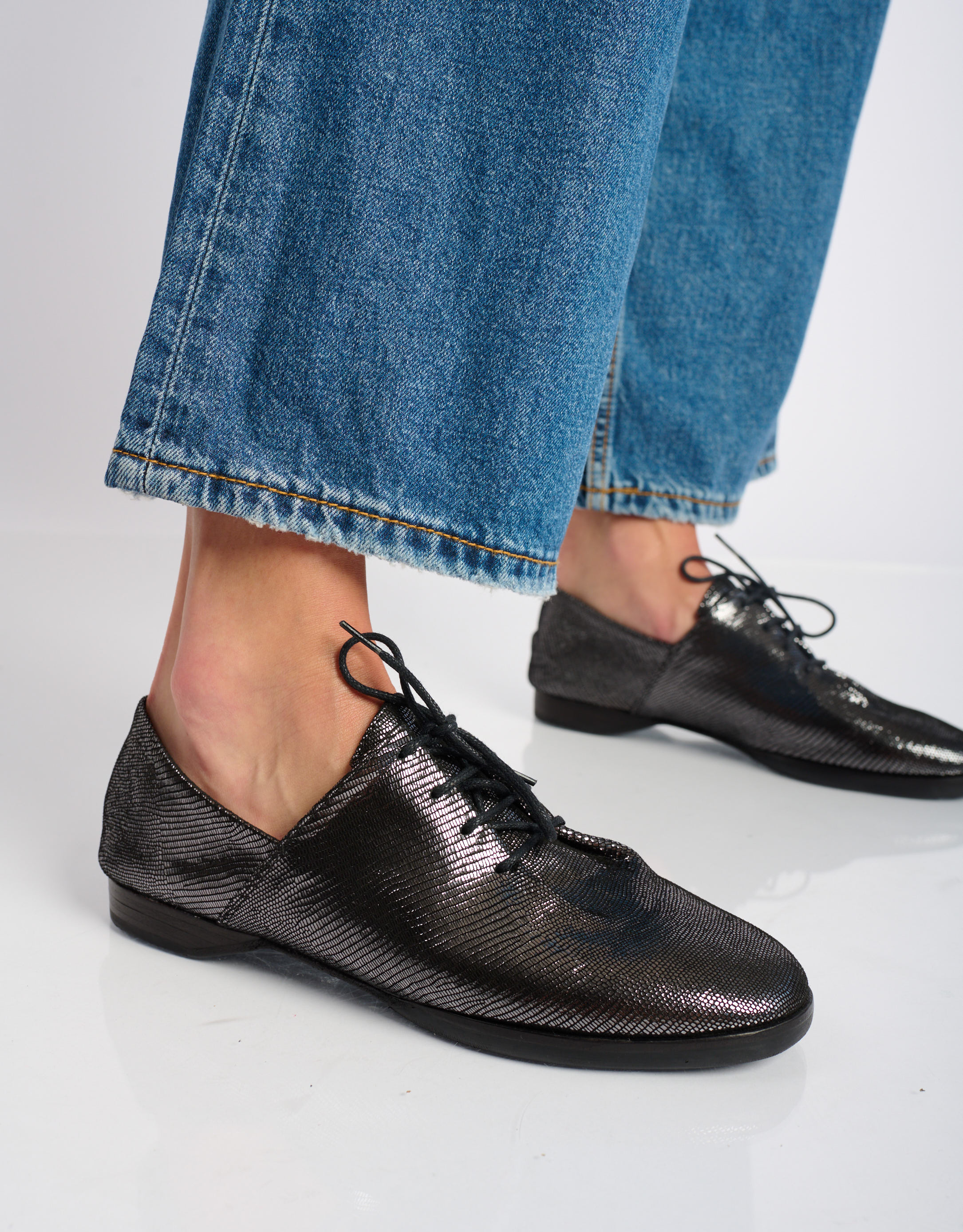 נעלי נשים - Yuko Imanishi - נעליים שטוחות FUKU - אפור מטאלי1