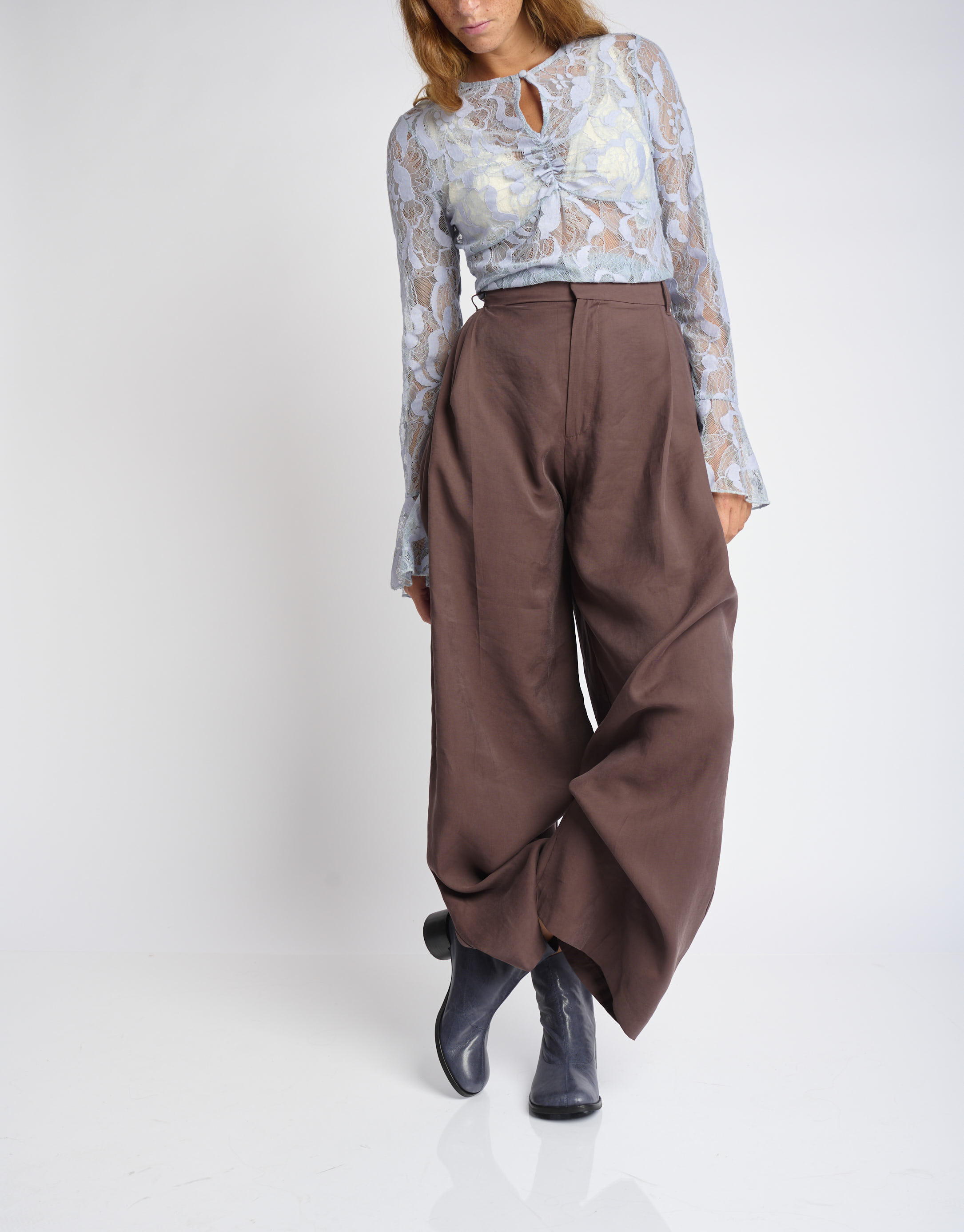 נעלי נשים - Yuko Imanishi - מגפונים עם עקב ZAKI - כחול3