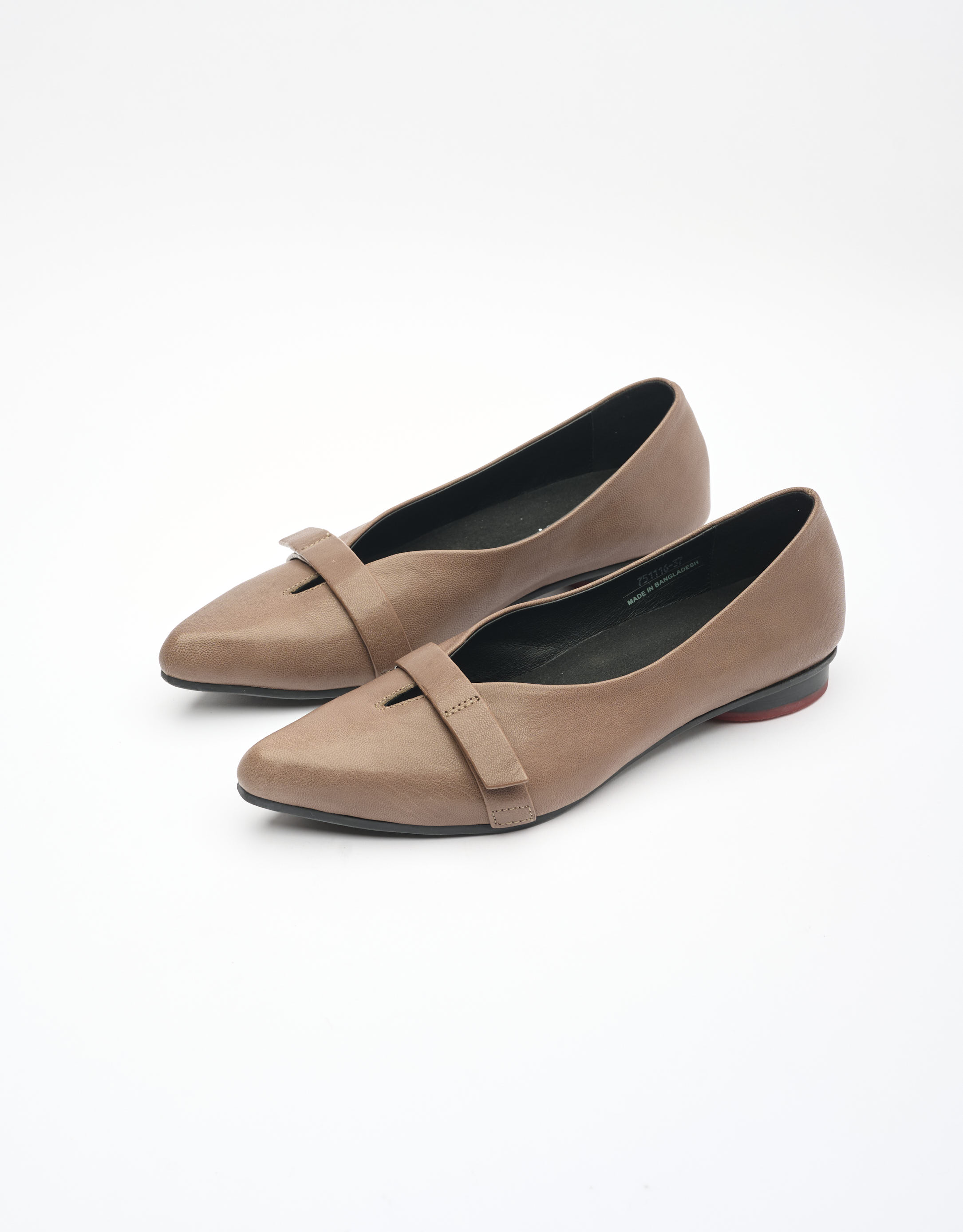 נעלי נשים - Yuko Imanishi - נעלי סירה שטוחות SASA - אפור חום2