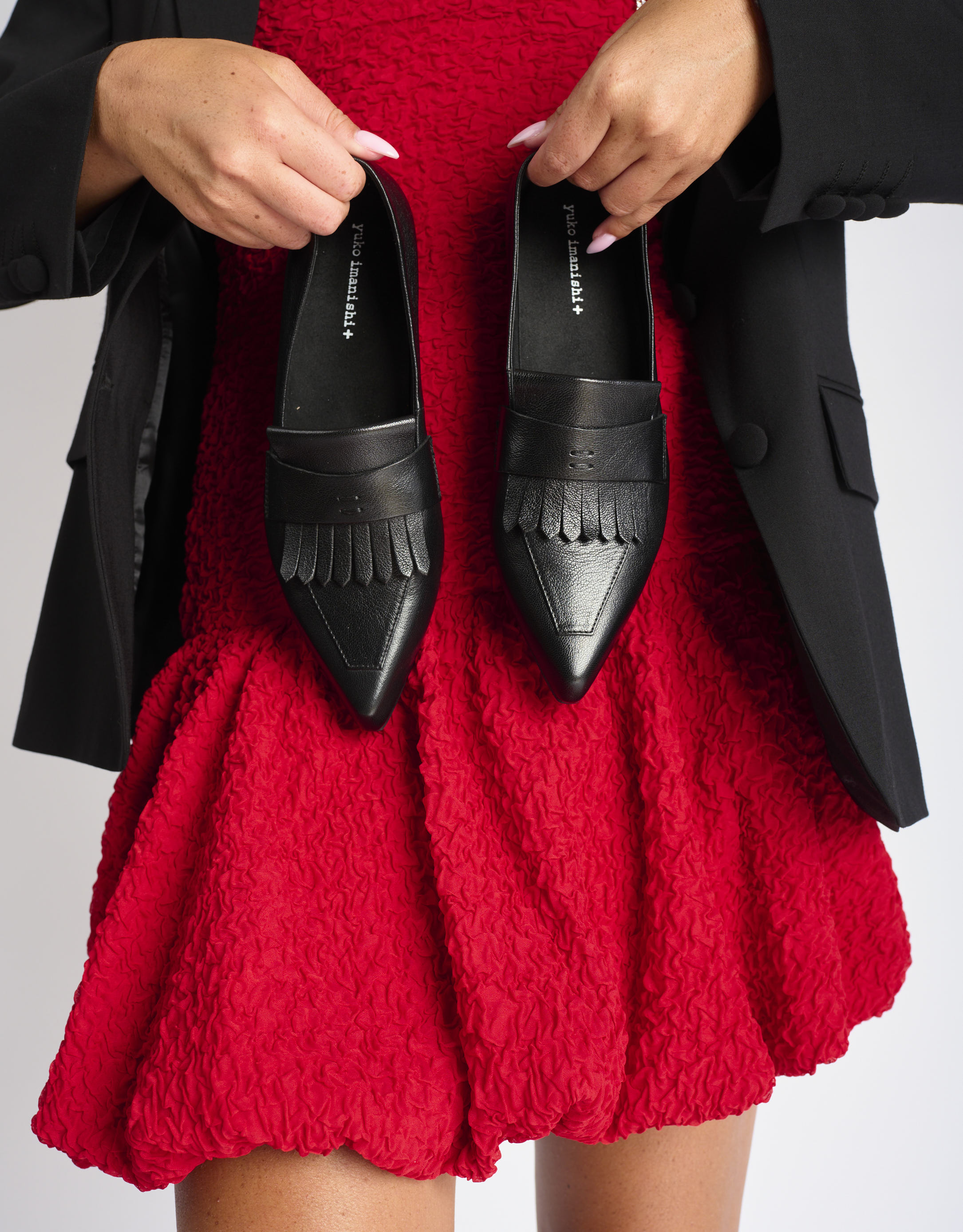 נעלי נשים - Yuko Imanishi - נעלי סירה שטוחות COTONA - שחור1