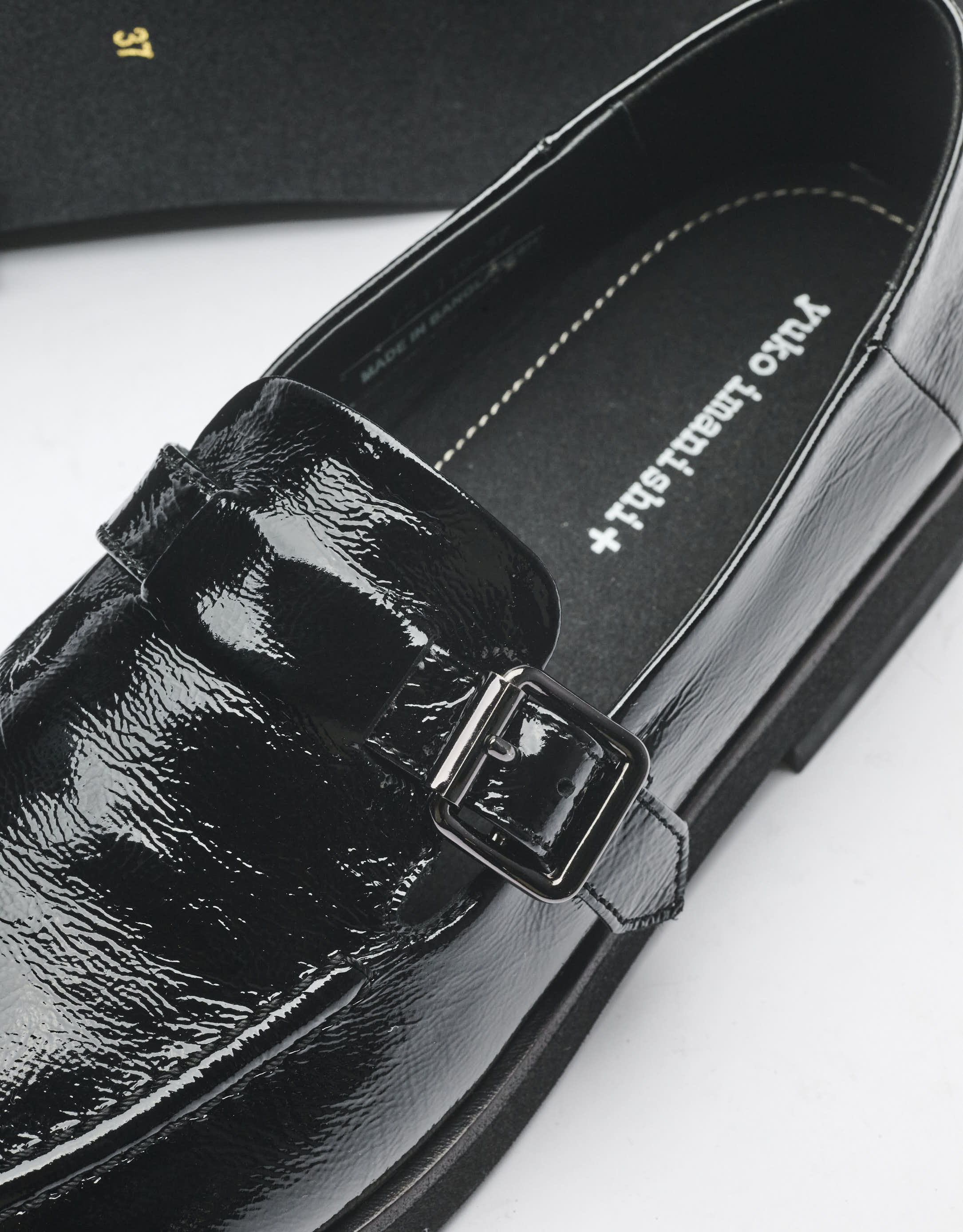 נעלי נשים - Yuko Imanishi - נעליים מבריקות KANA - שחור3