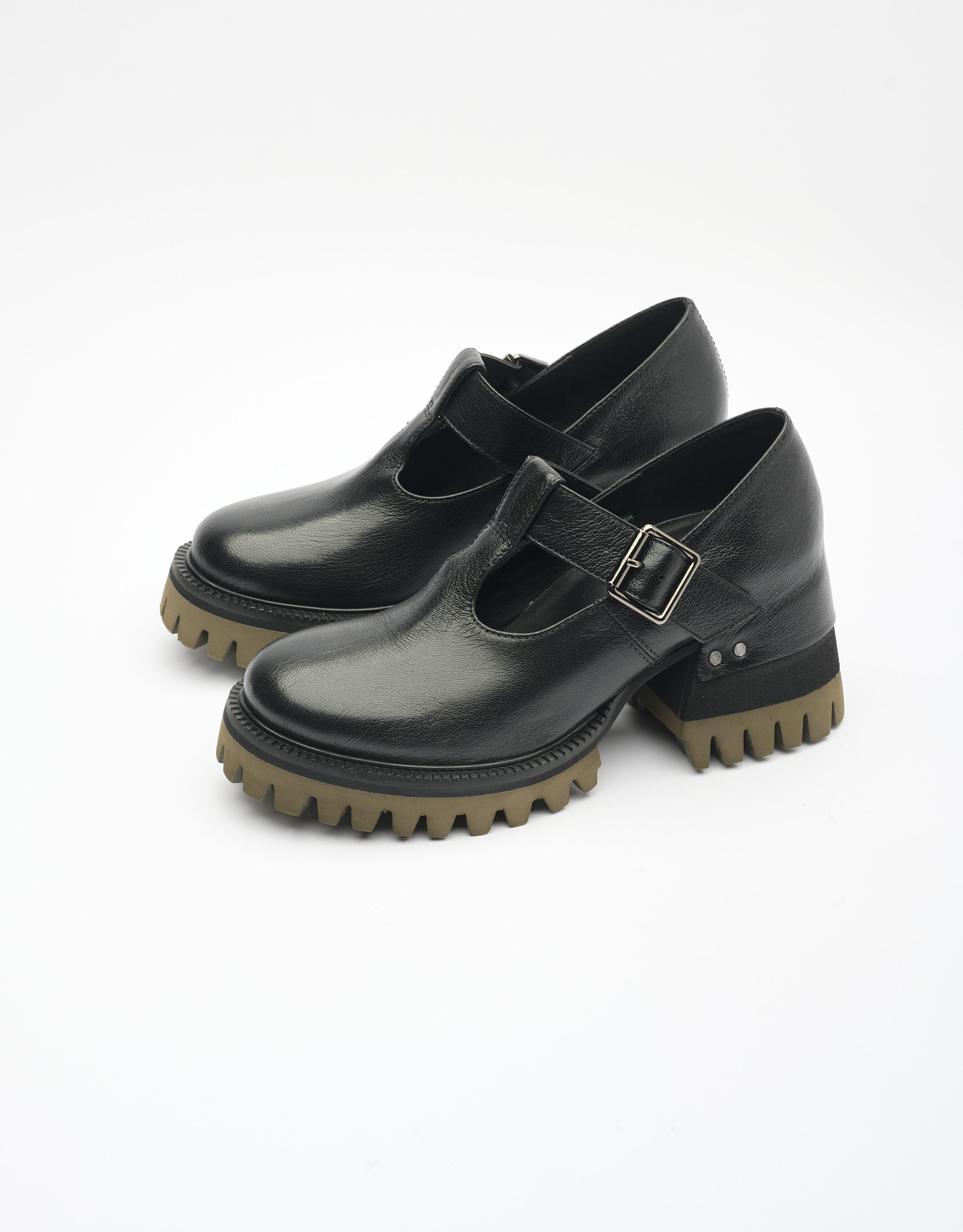 נעלי נשים - Yuko Imanishi - נעלי בובה עם עקב MIMI - שחור4