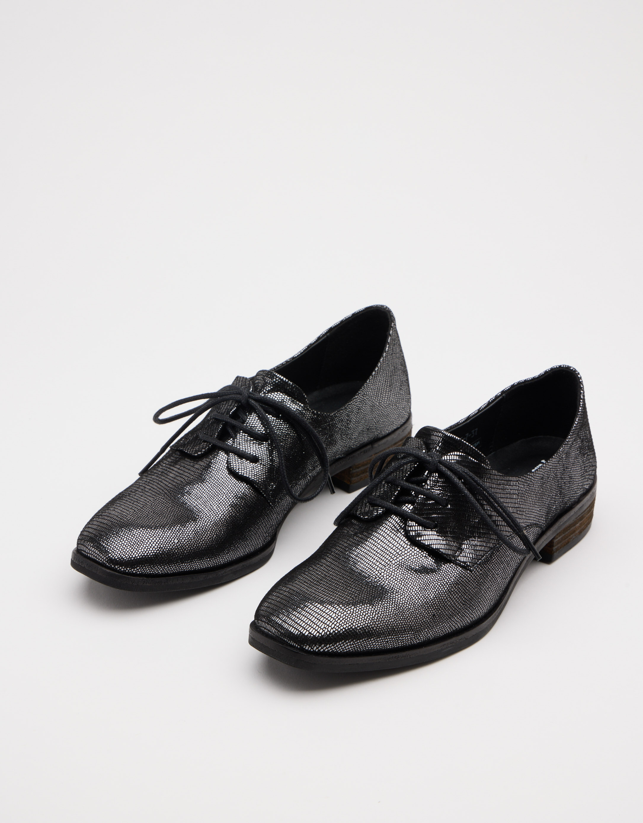 נעלי נשים - Yuko Imanishi - נעלי אוקספורד YUU - אפור מטאלי2