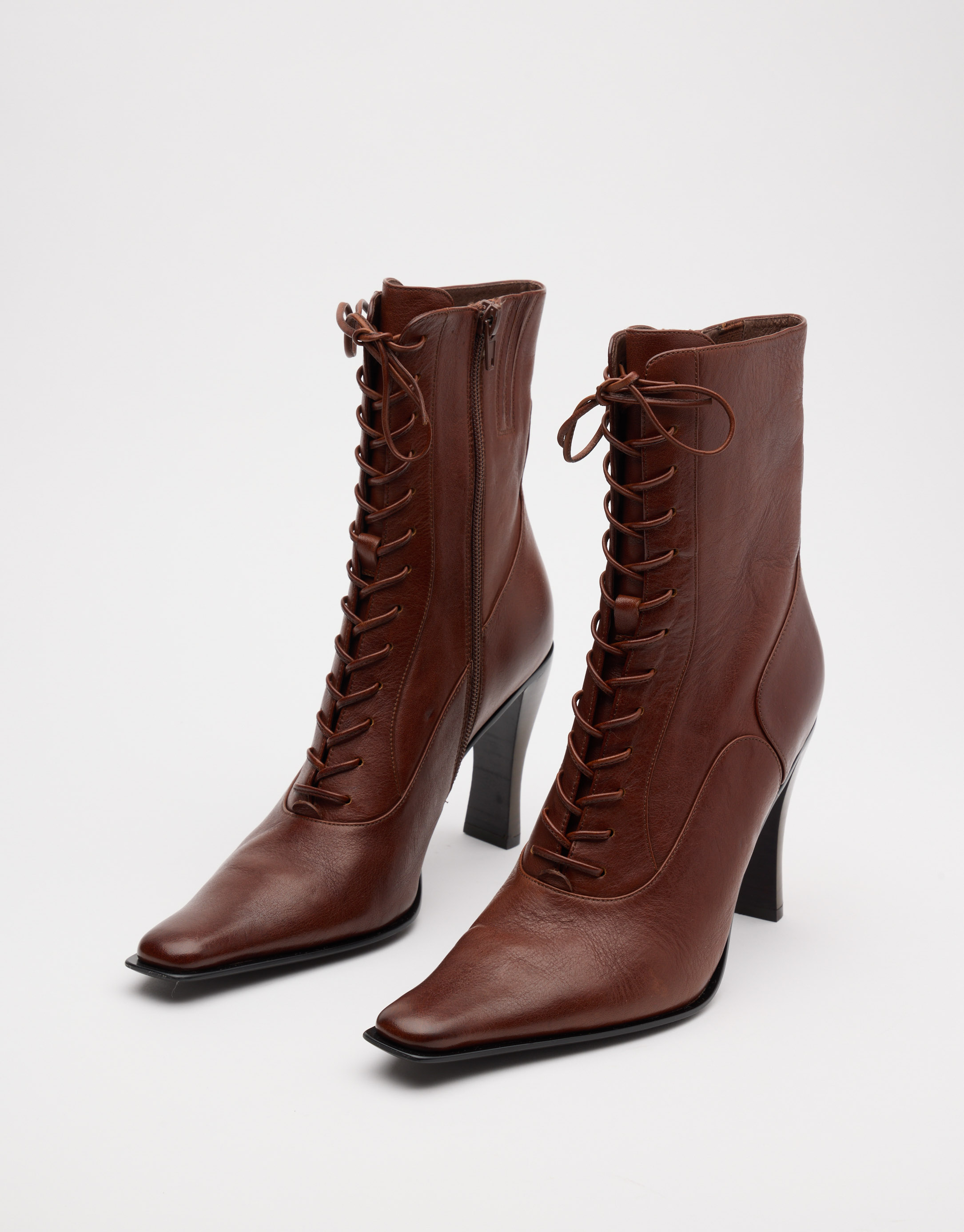 נעלי נשים - Jeffrey Campbell - מגפוני עקב BEBOLDU - חום3