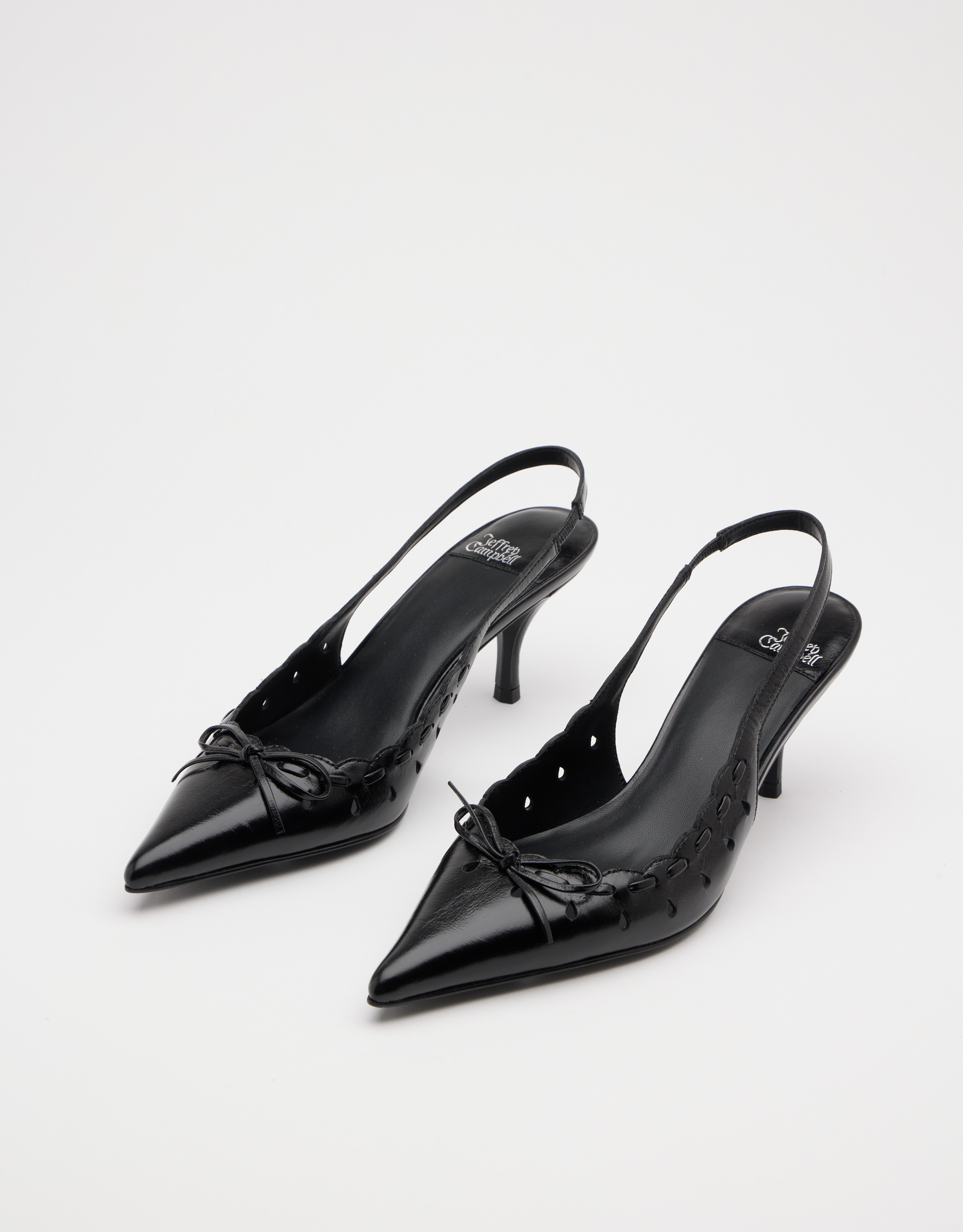 נעלי נשים - Jeffrey Campbell - נעלי סירה עם עקב CANELE - שחור2