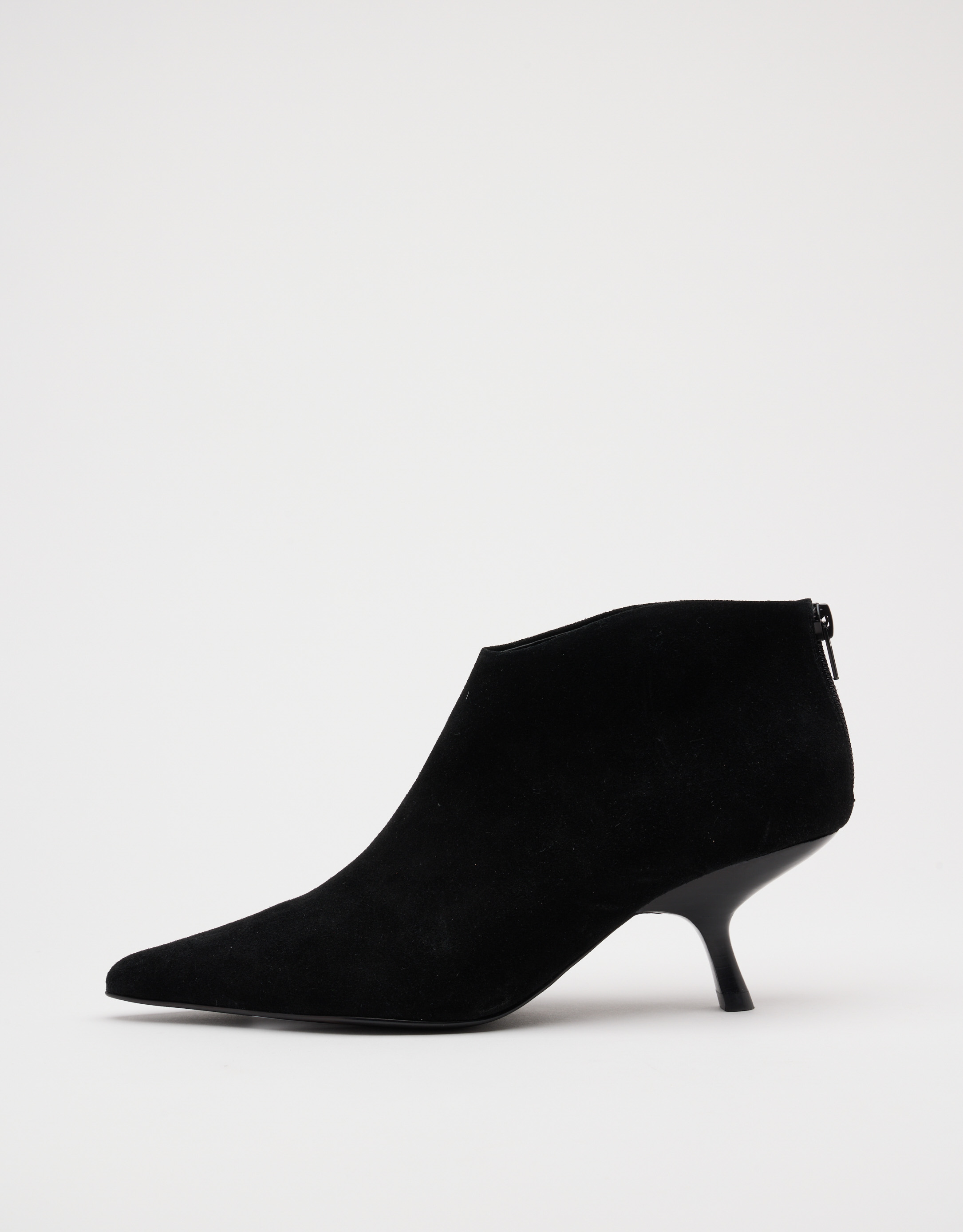 נעלי נשים - Jeffrey Campbell - מגפוני עקב מזמש HOOKED - שחור2