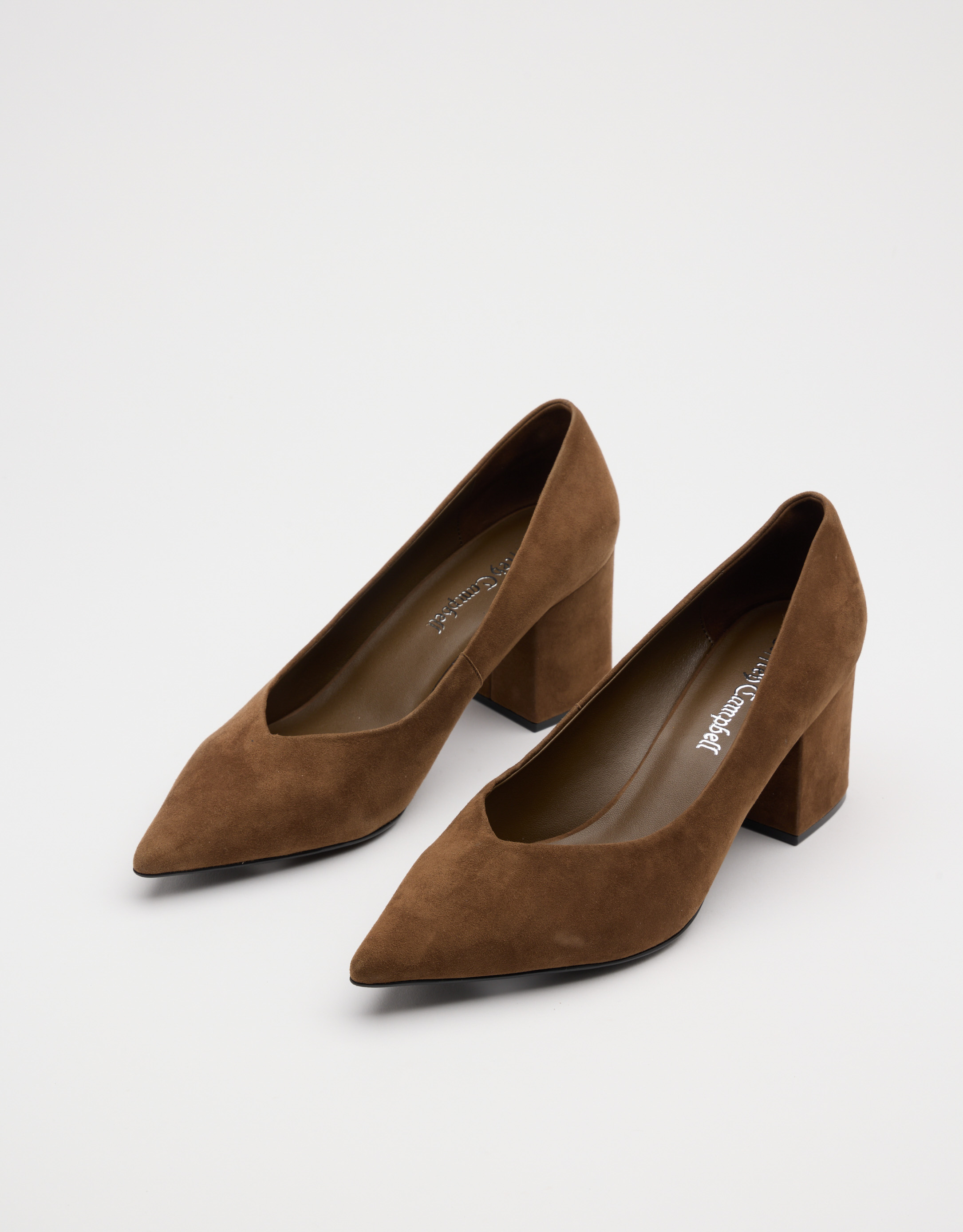 נעלי נשים - Jeffrey Campbell - נעלי סירה  HOURGLASS - חום2