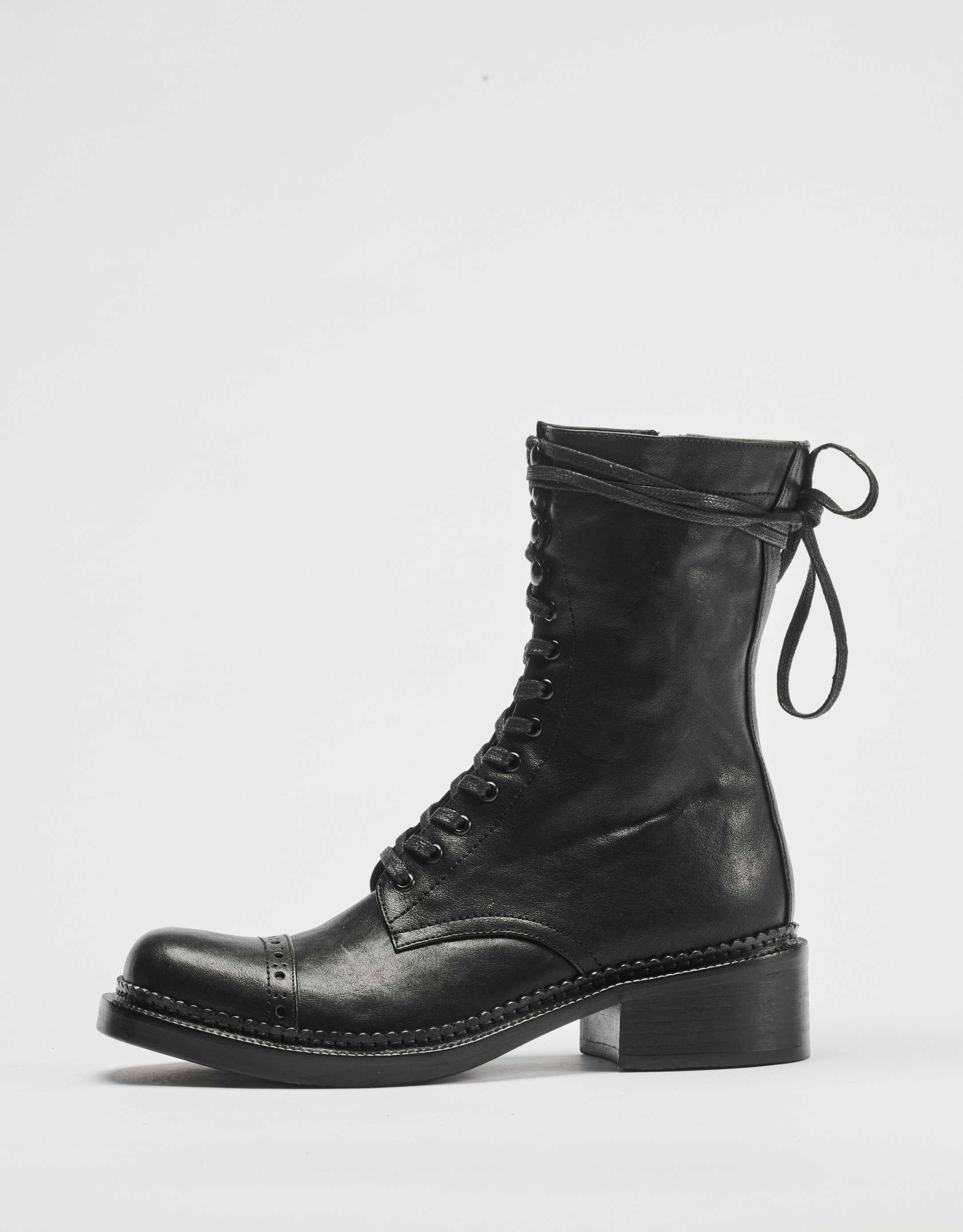 נעלי נשים - Jeffrey Campbell - מגפיים עם שרוכים LONDON - שחור2