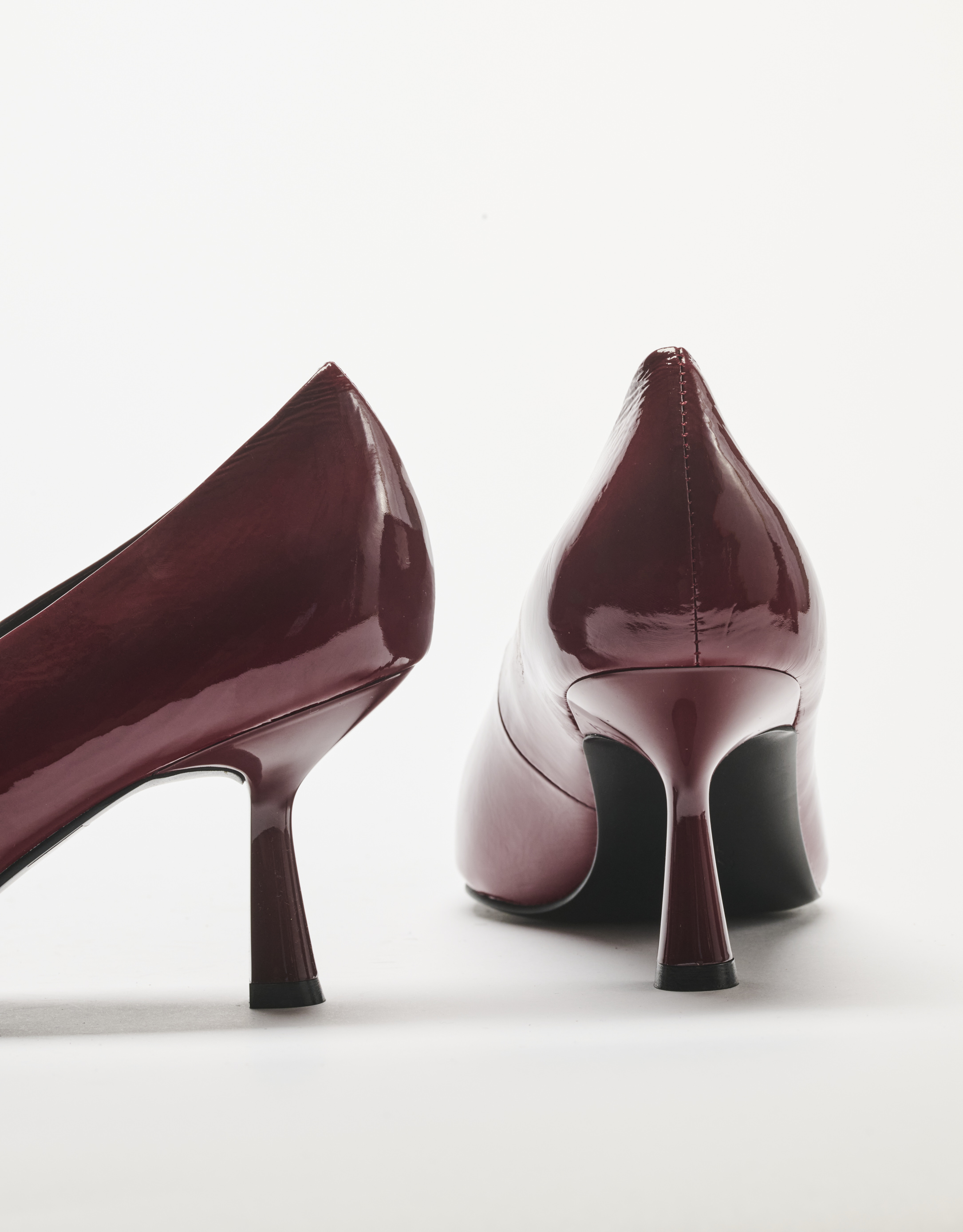 נעלי נשים -  - נעלי סירה עקב גבוה TIARE - בורדו1