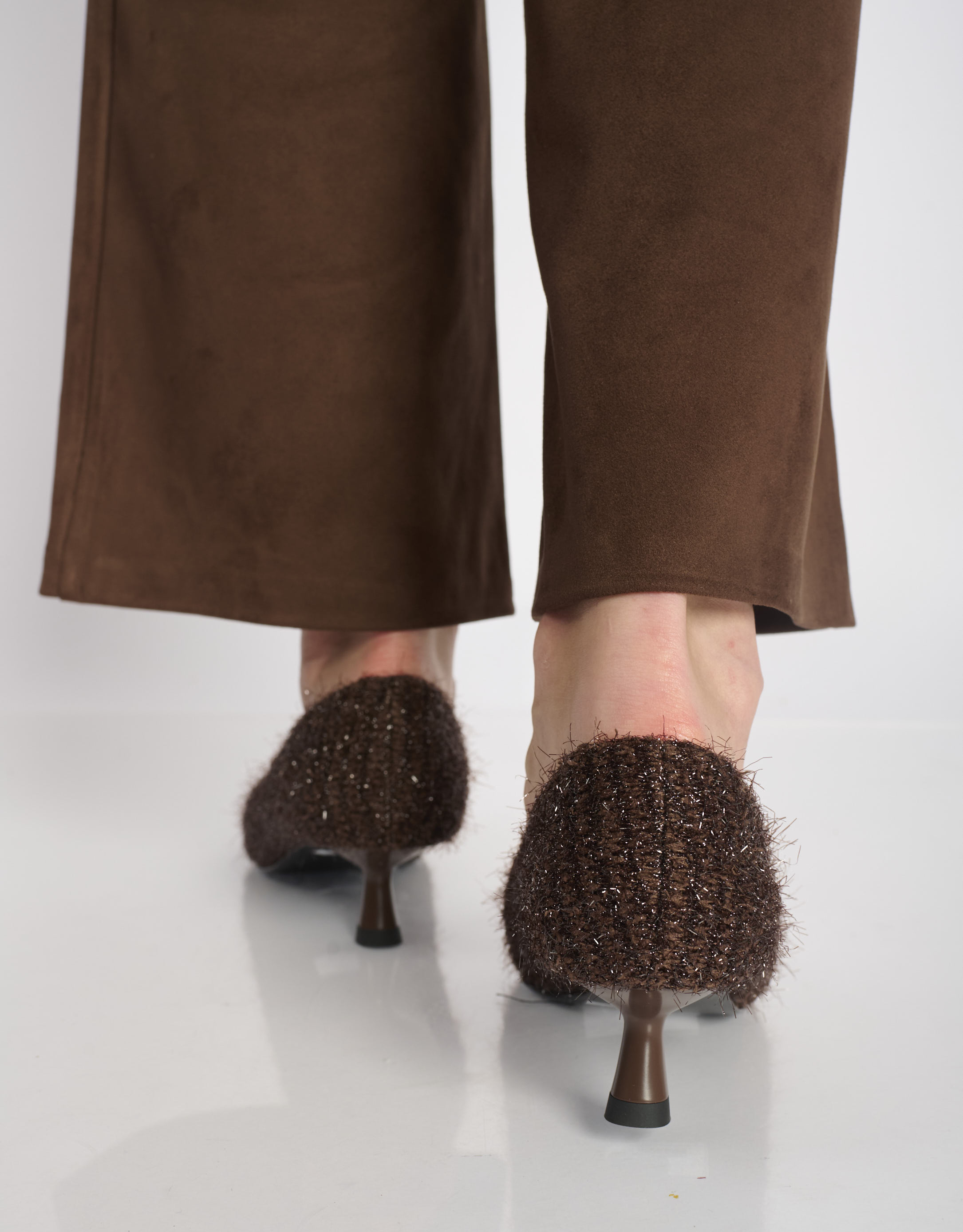 נעלי נשים -  - נעלי סירה עם עקב LOBELIA - חום כהה3