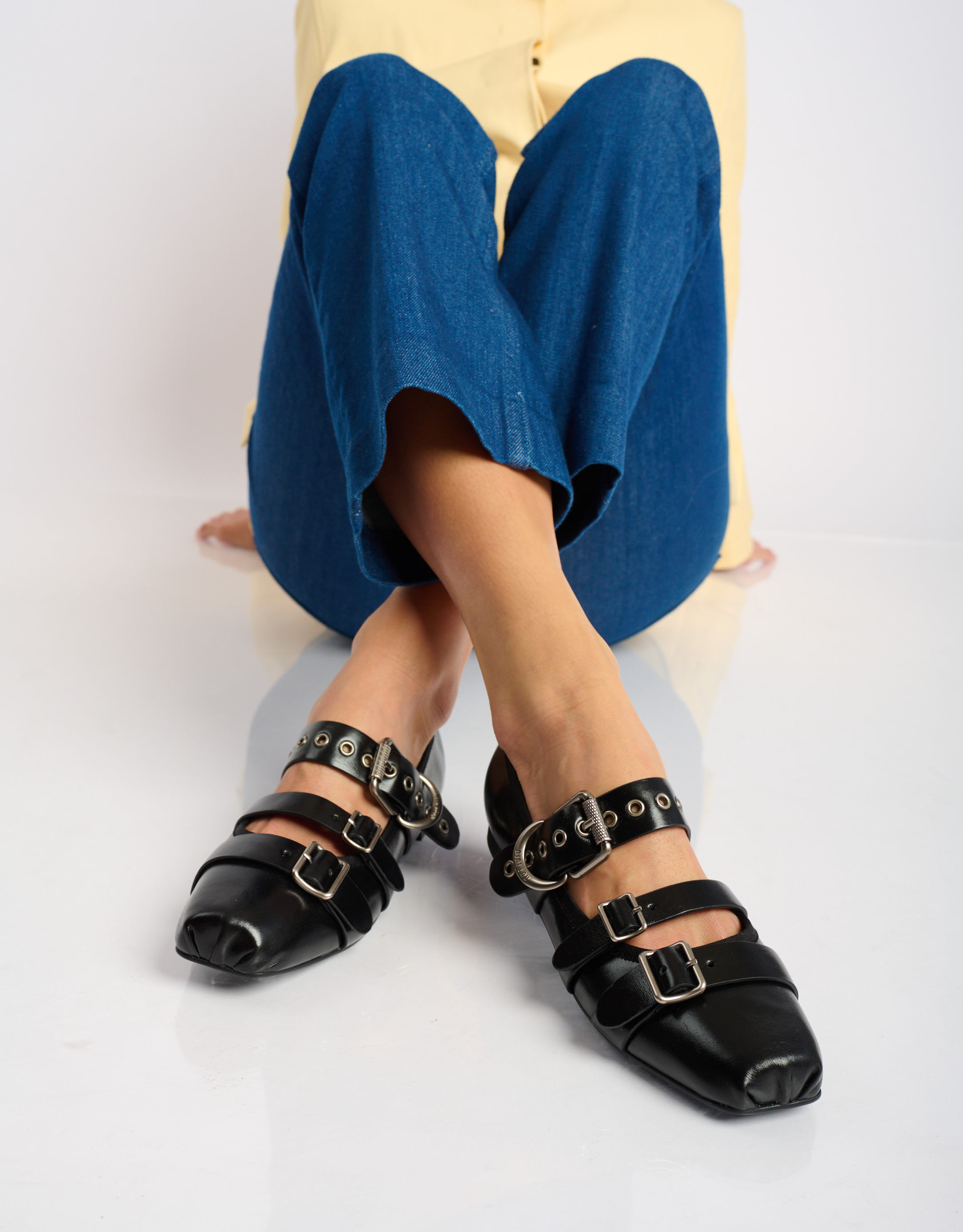 נעלי נשים -  - נעלי סירה  שטוחות AGAVE - שחור1