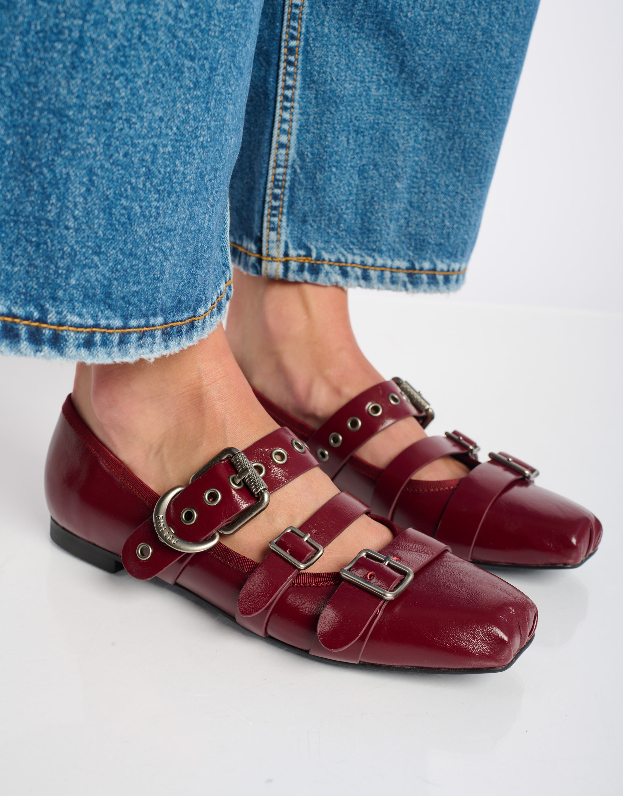 נעלי נשים -  - נעלי סירה  שטוחות AGAVE - בורדו2