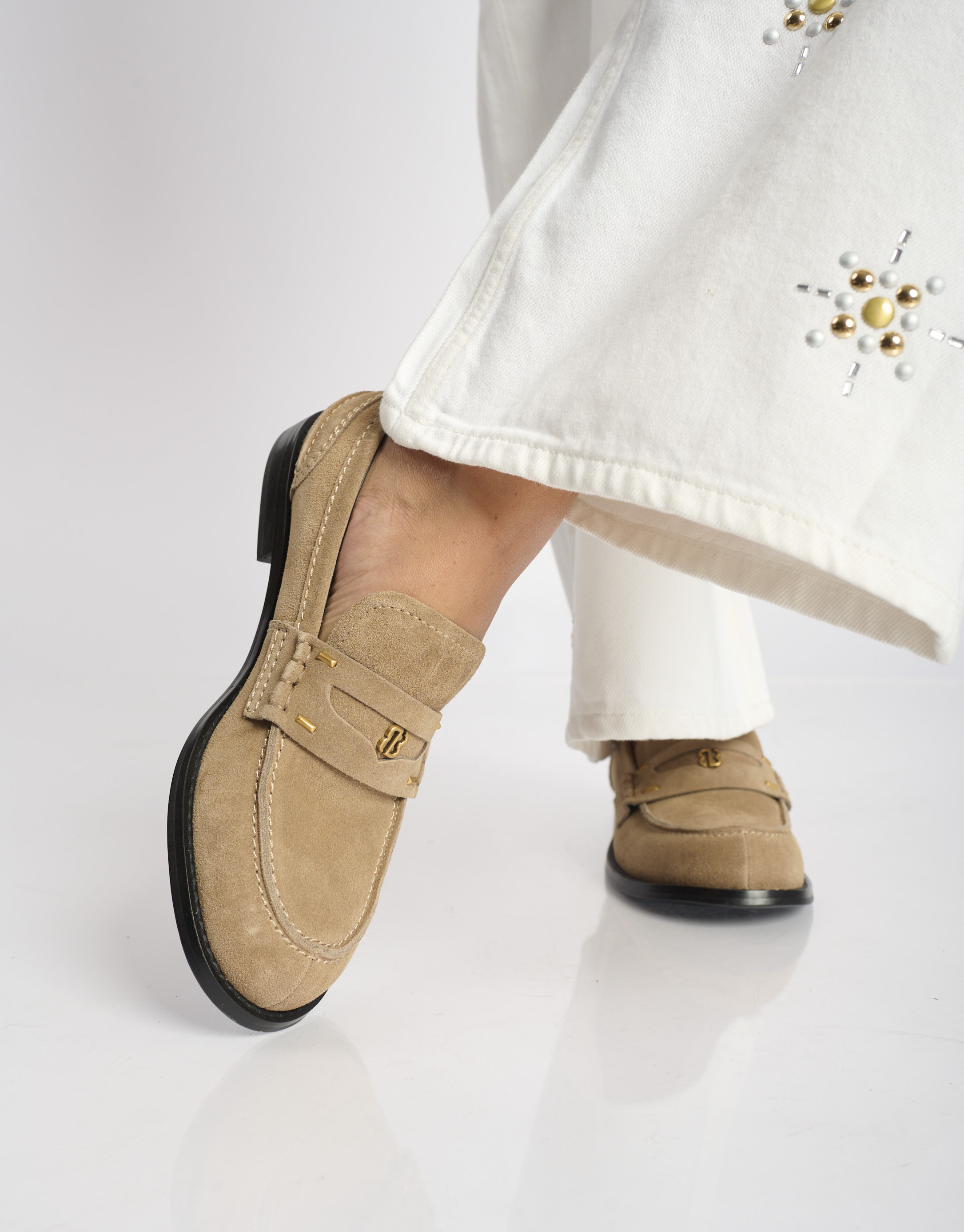 נעלי נשים -  - נעלי מוקסין זמש DALIA - בז'3