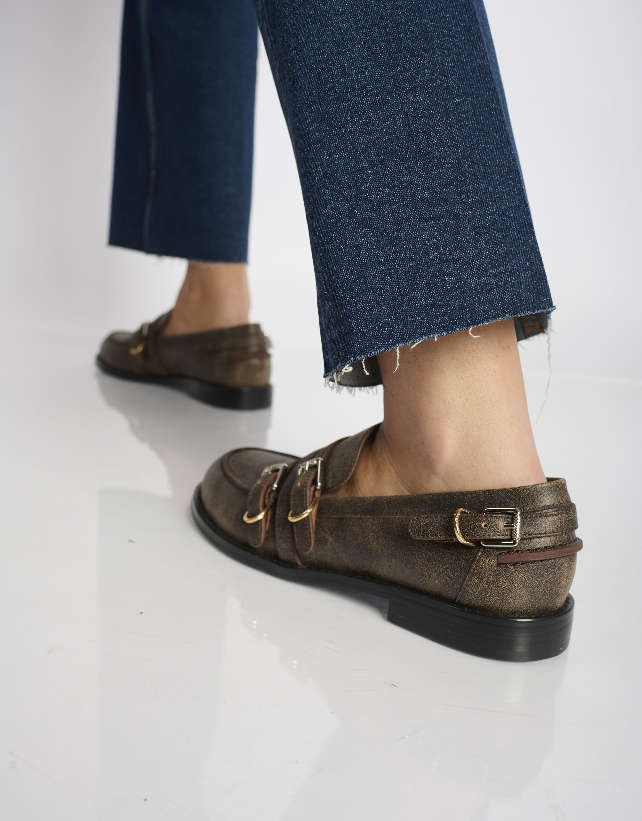 נעלי נשים -  - נעלי מוקסין ANAIS - חום כהה4