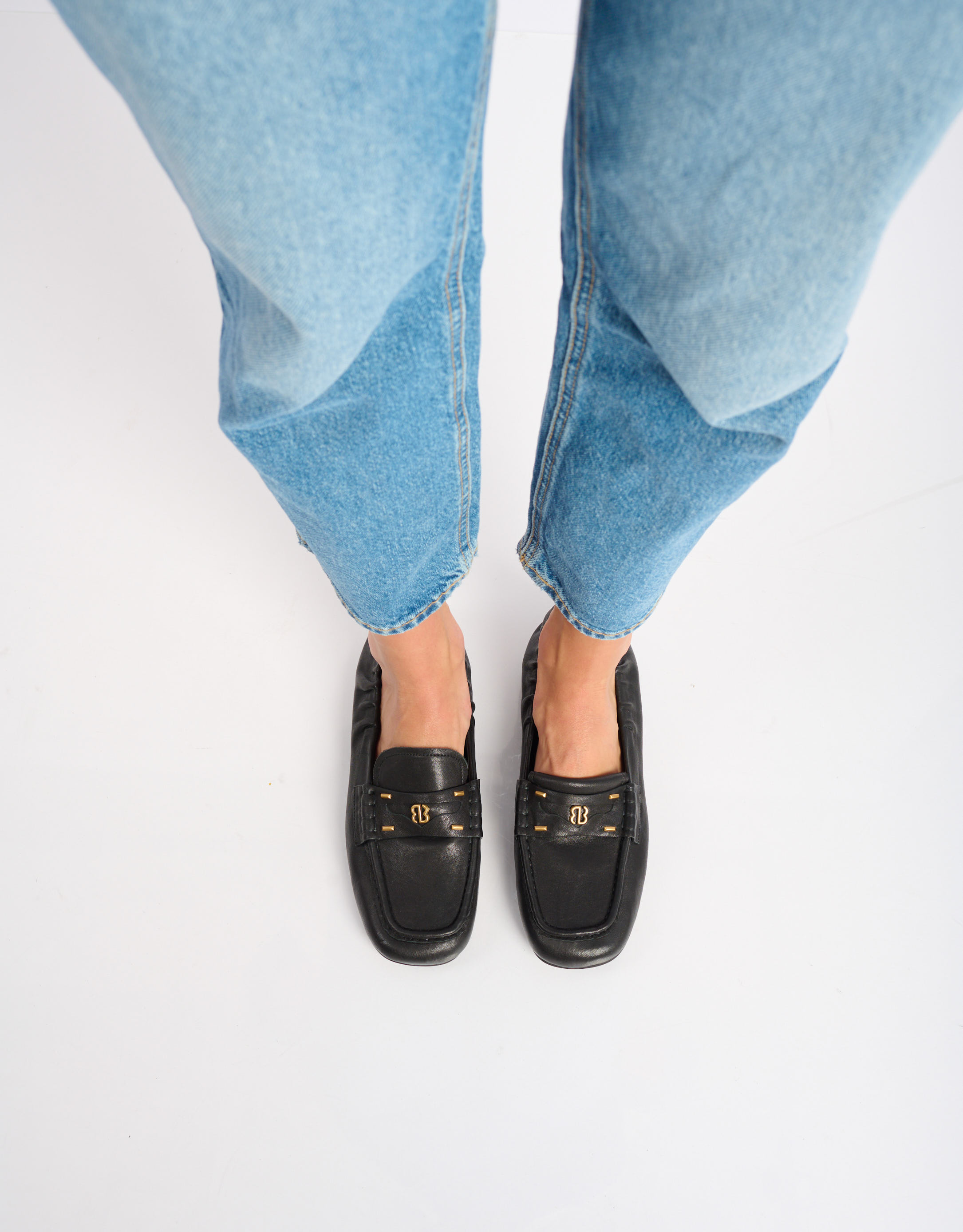 נעלי נשים -  - נעלי מוקסין שטוחות DALIA - שחור1