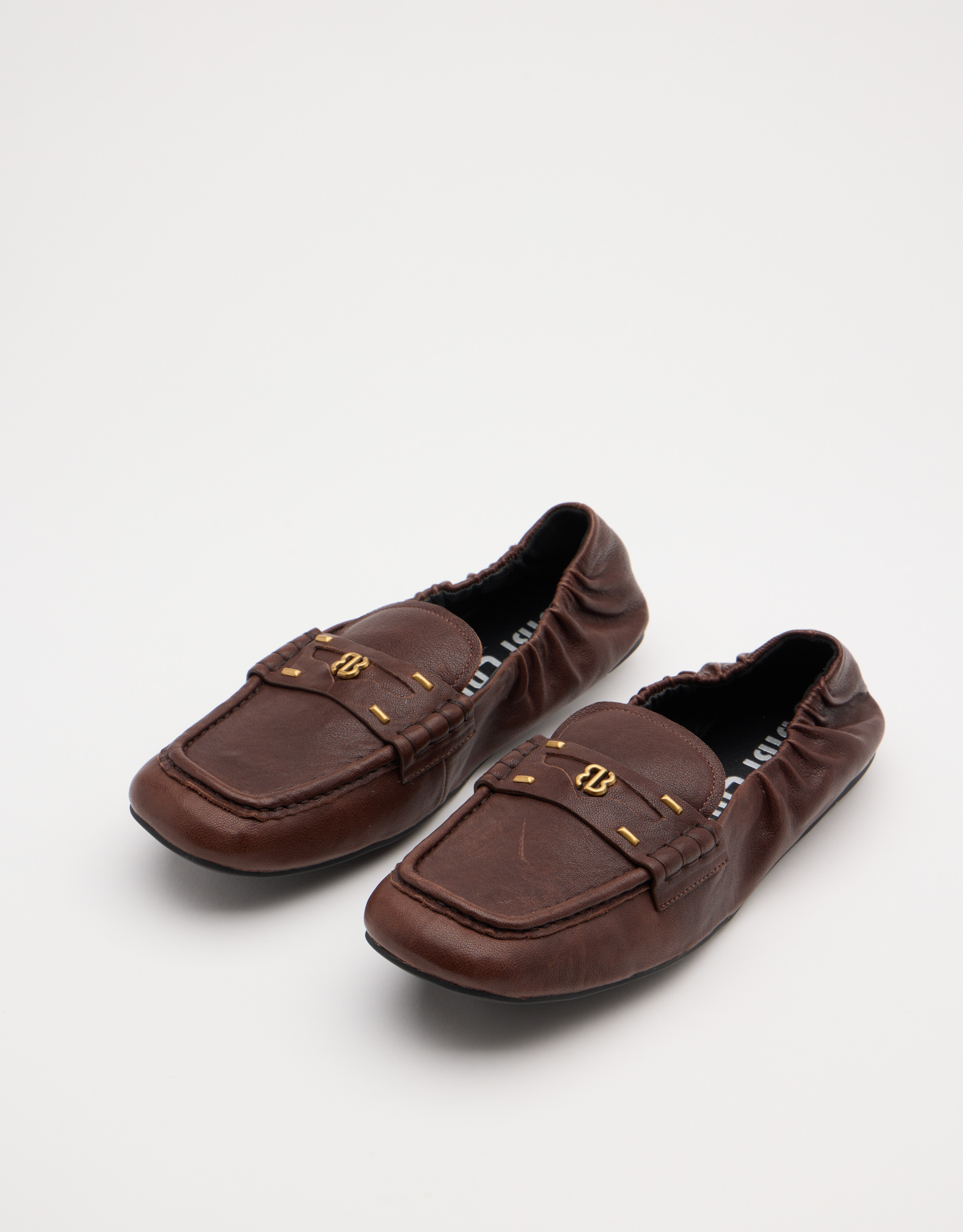 נעלי נשים -  - נעלי מוקסין שטוחות DALIA - חום כהה2