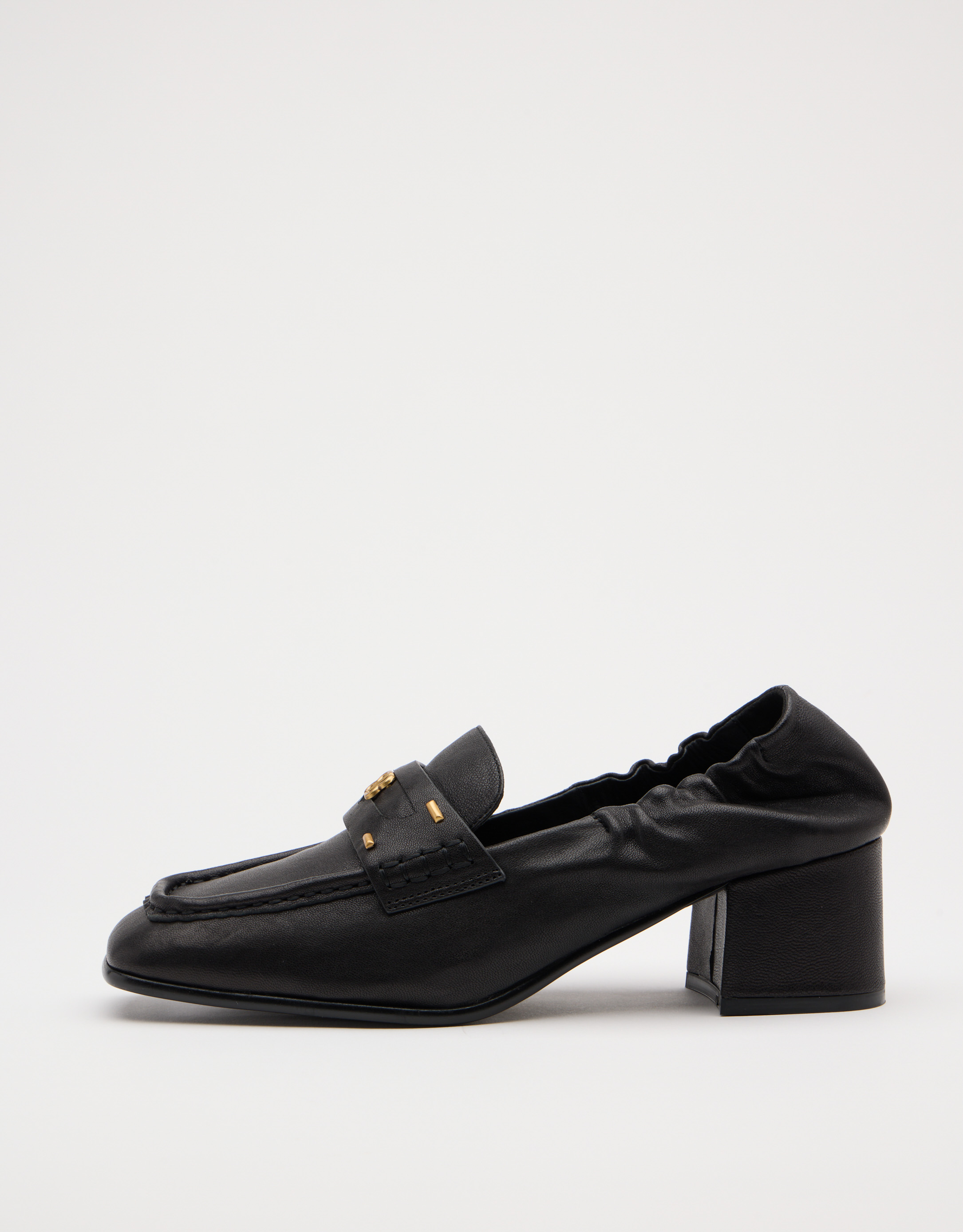 נעלי נשים -  - נעלי מוקסין עם עקב DALIA - שחור3