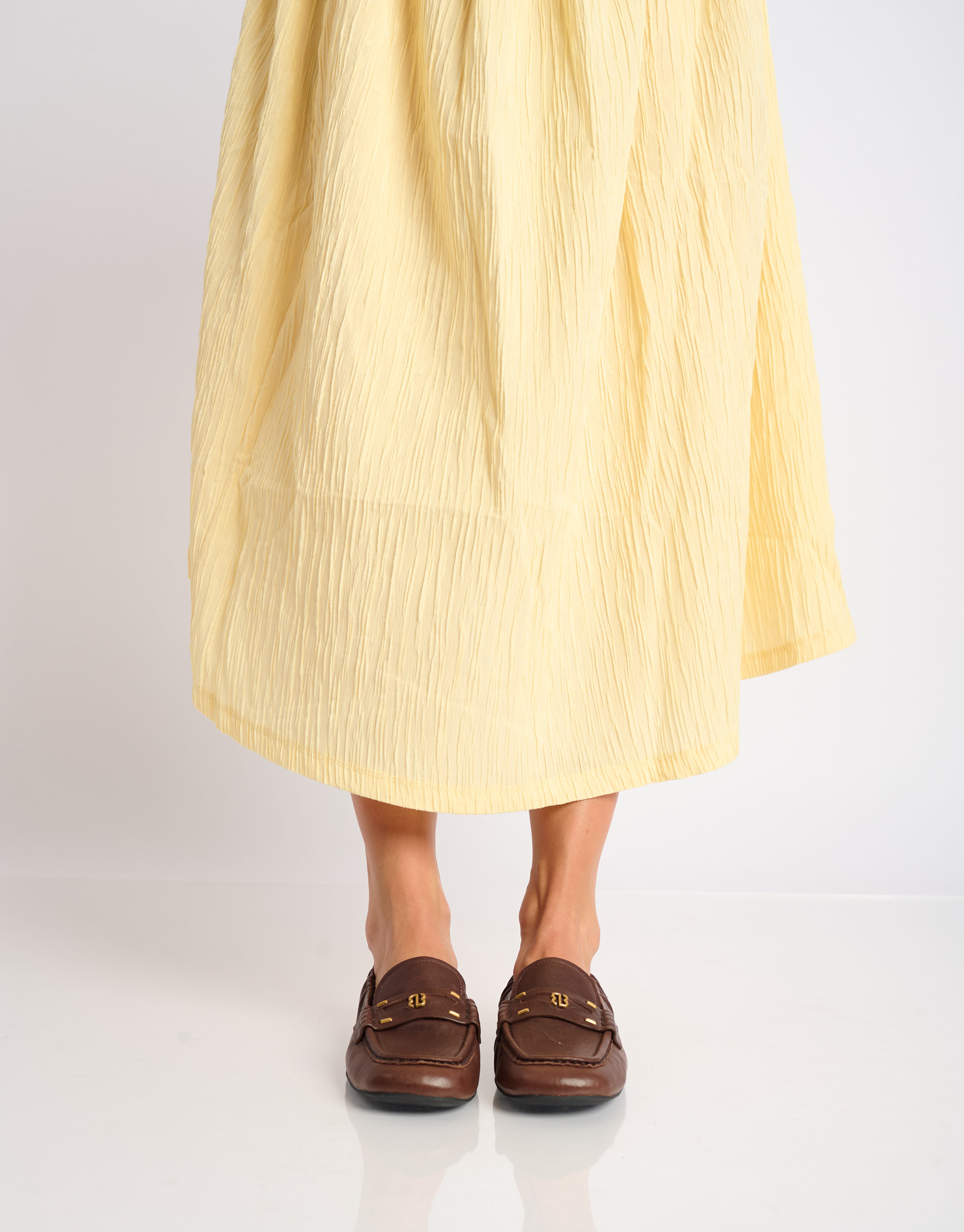 נעלי נשים -  - נעלי מוקסין שטוחות DALIA - חום כהה3