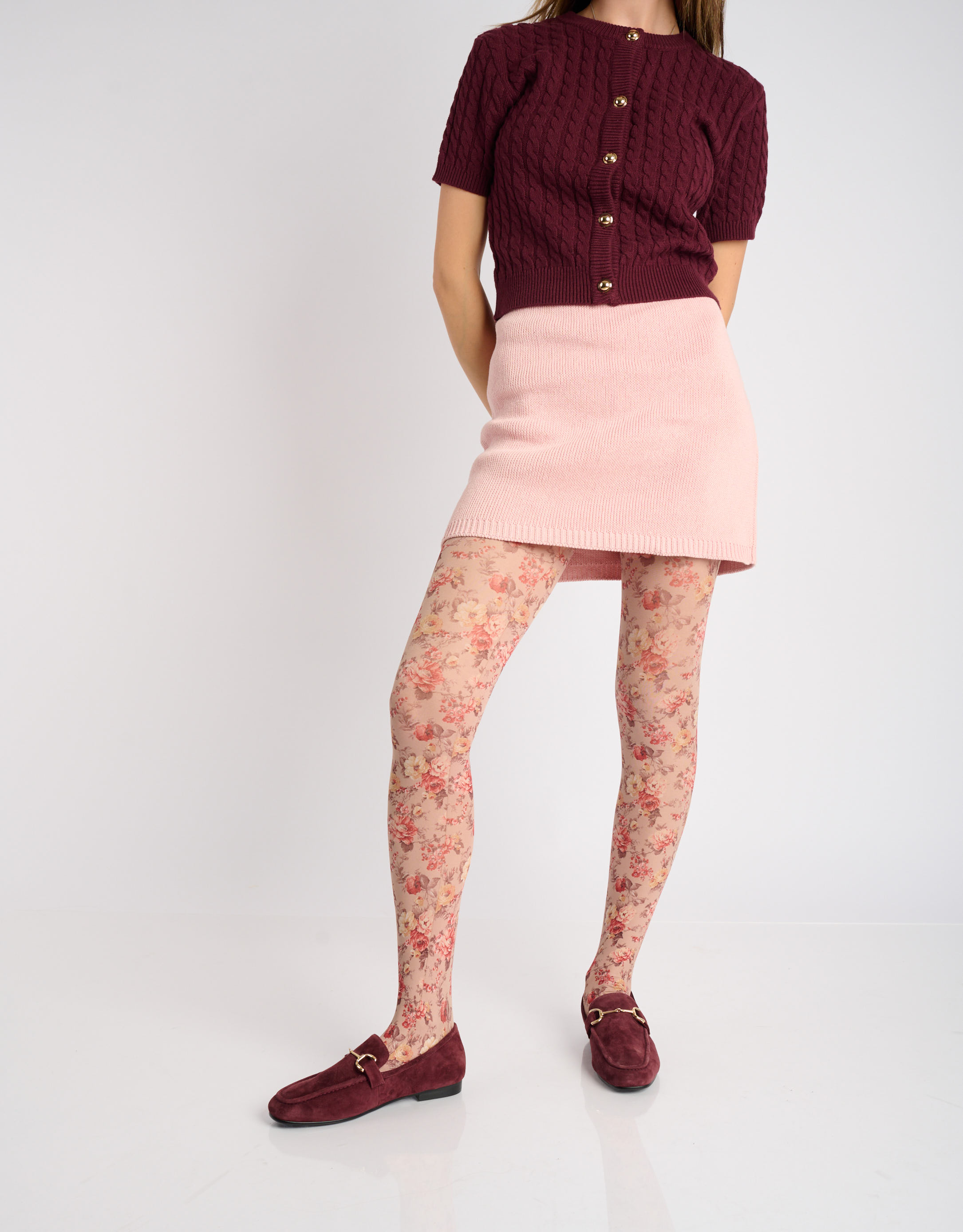 נעלי נשים -  - נעלי מוקסין זמש ASHE - בורדו2