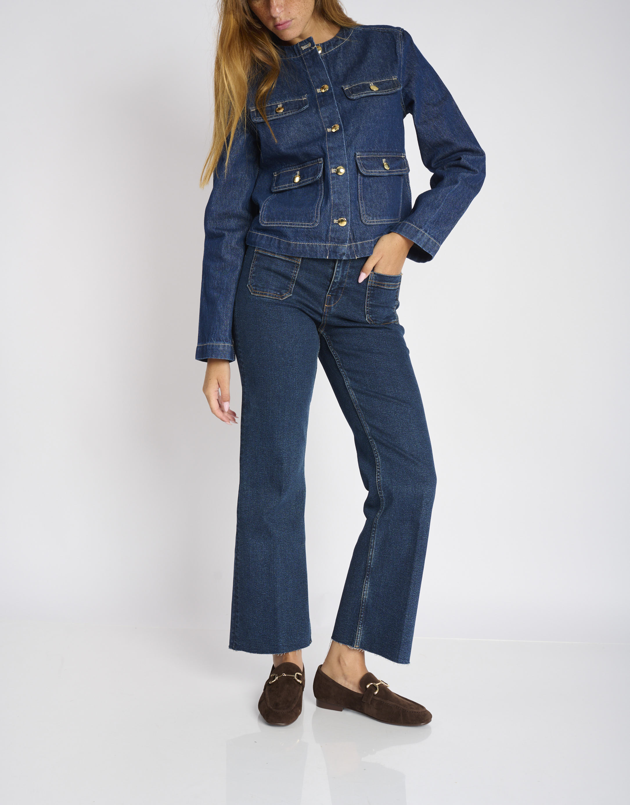 נעלי נשים -  - נעלי מוקסין זמש ASHE - חום כהה3