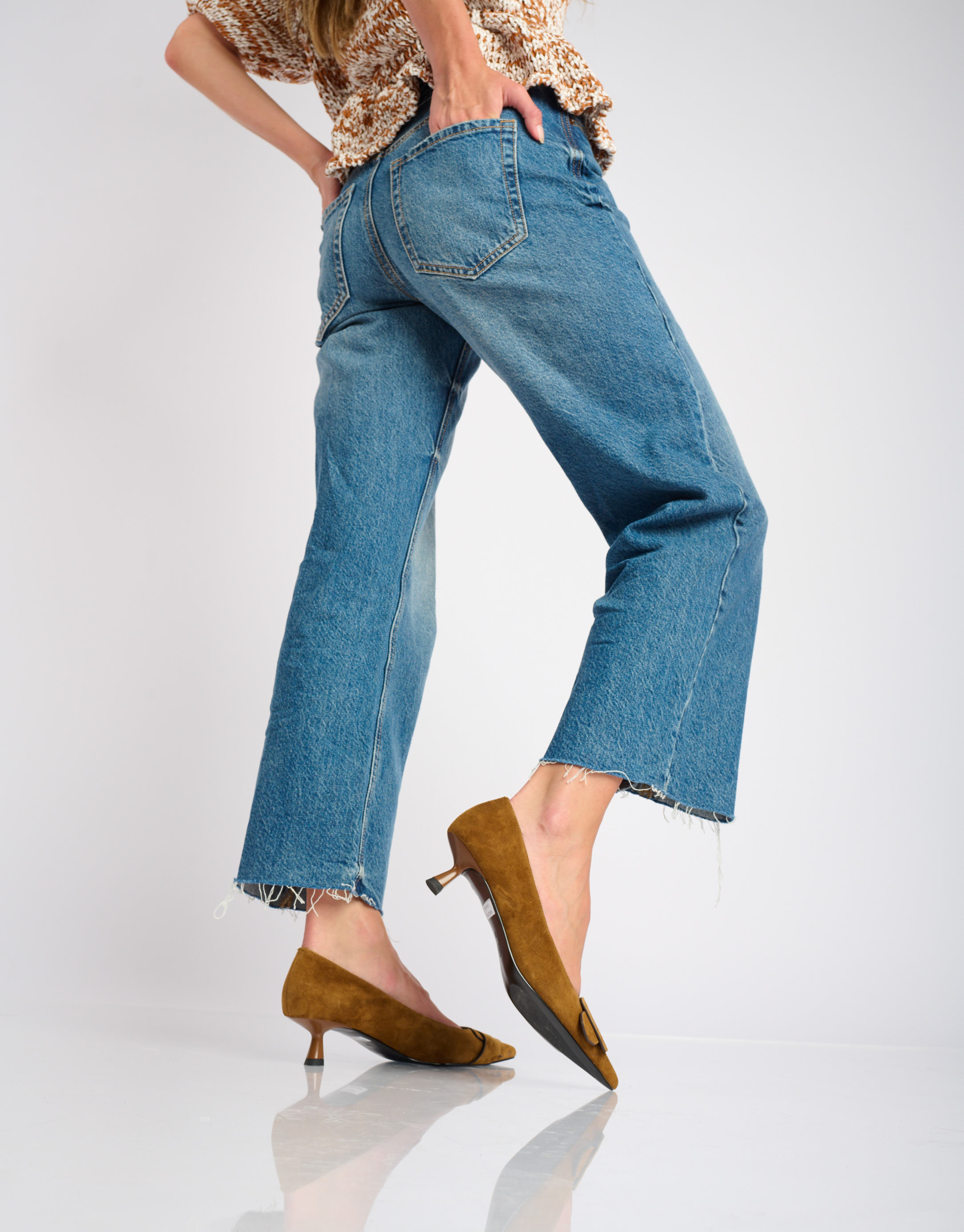 נעלי נשים -  - נעלי סירה עם עקב ALTAR - קאמל1