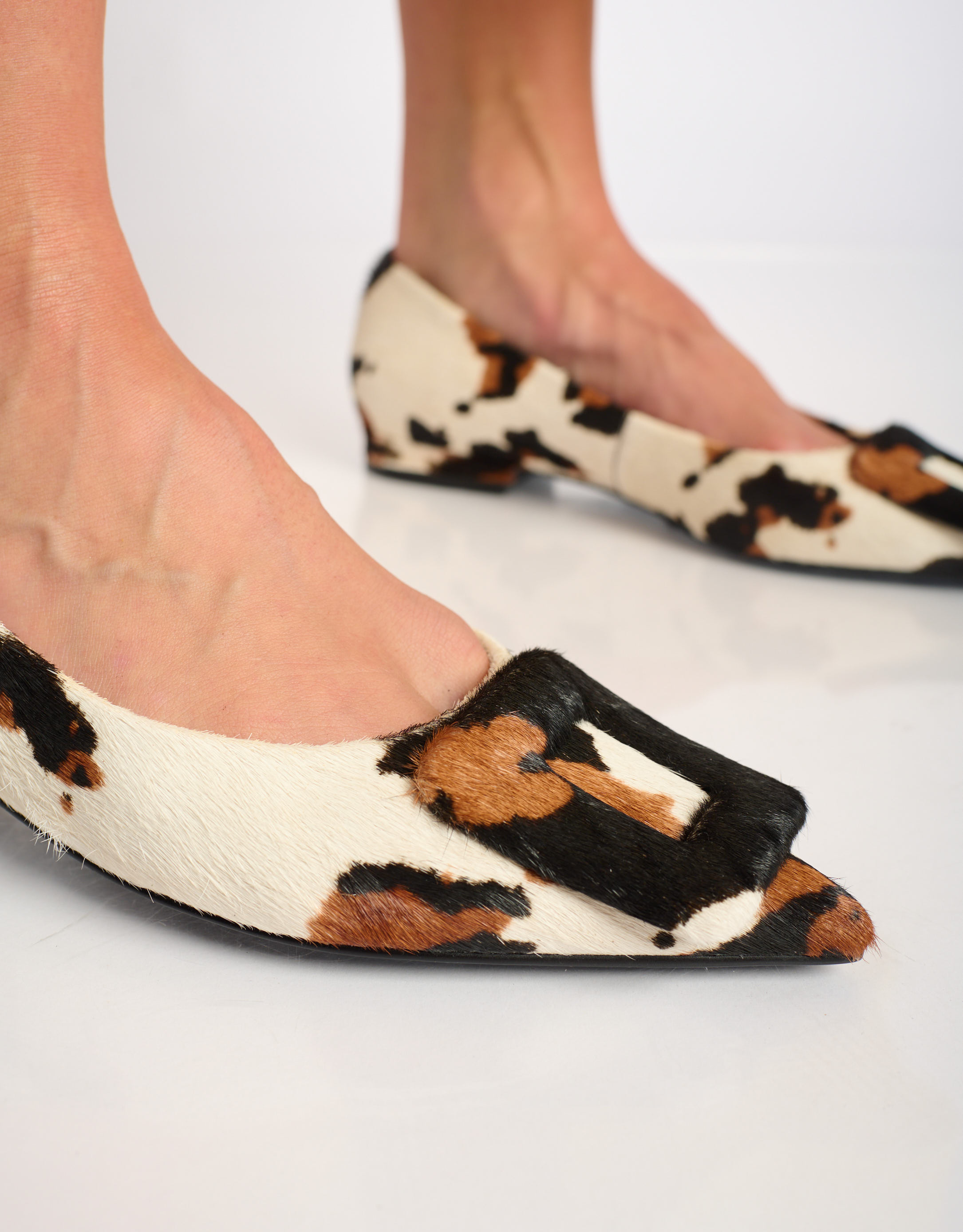 נעלי נשים -  - נעלי סירה עם הדפס BONNIE - לבן   חום3