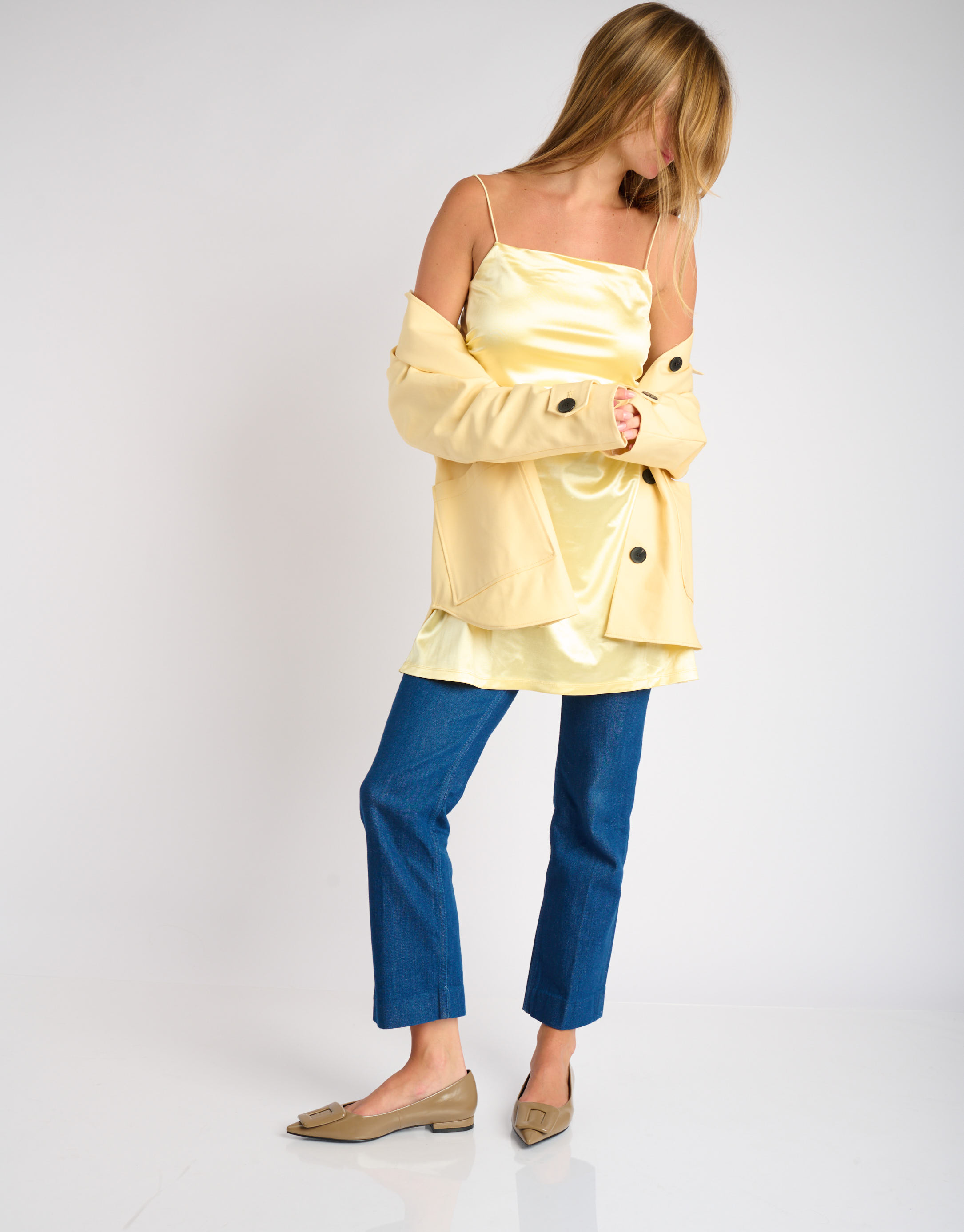 נעלי נשים -  - נעלי סירה שטוחות BONNIE - בז'3