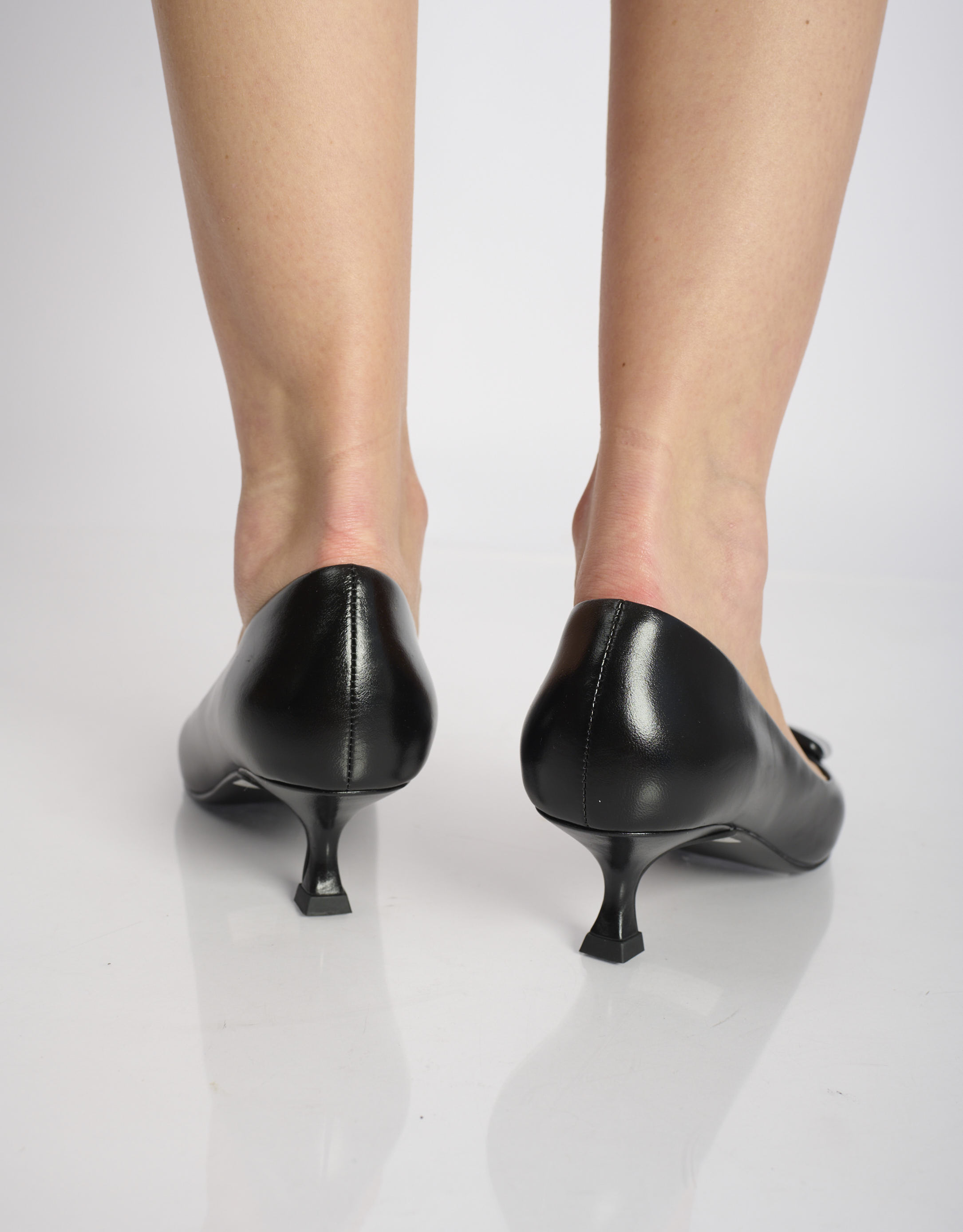 נעלי נשים -  - נעלי סירה עם עקב BONNIE - שחור3