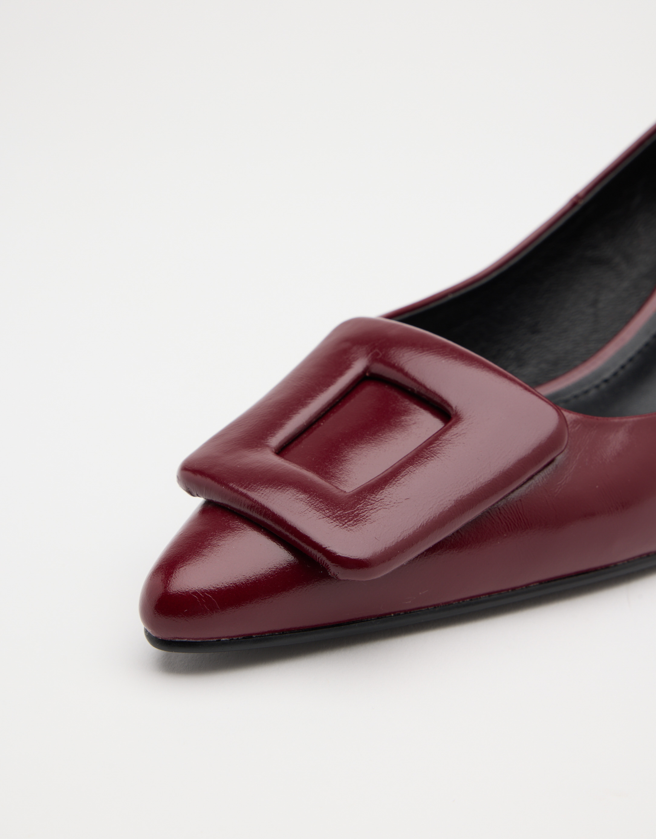 נעלי נשים -  - נעלי סירה עם עקב BONNIE - בורדו4