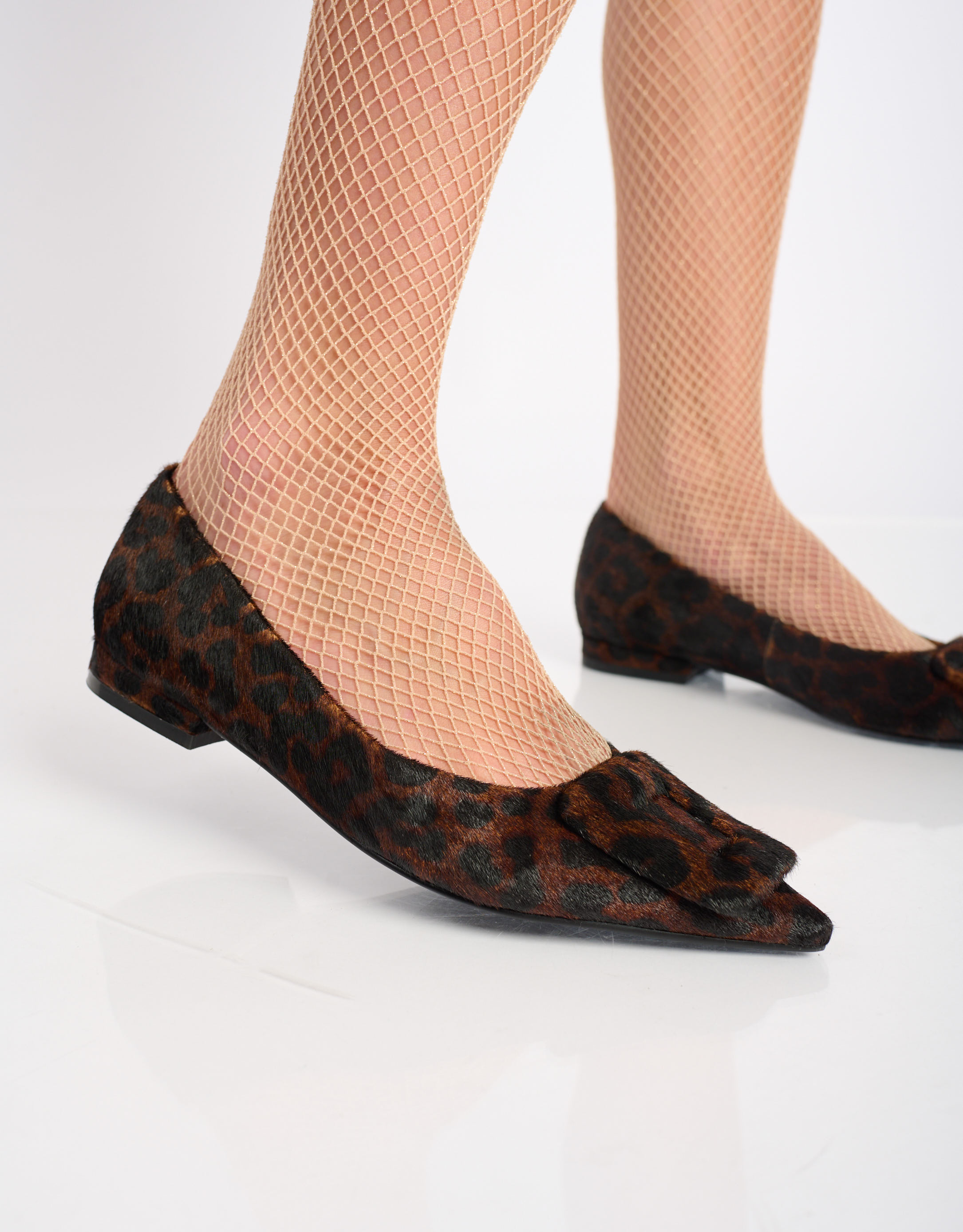 נעלי נשים -  - נעלי סירה עם הדפס BONNIE - נמר3