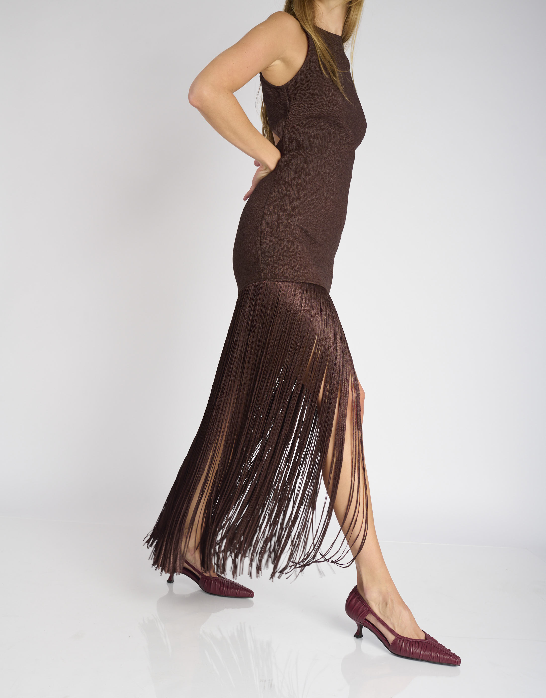 נעלי נשים -  - נעלי סירה עם עקב RIGEL - בורדו4