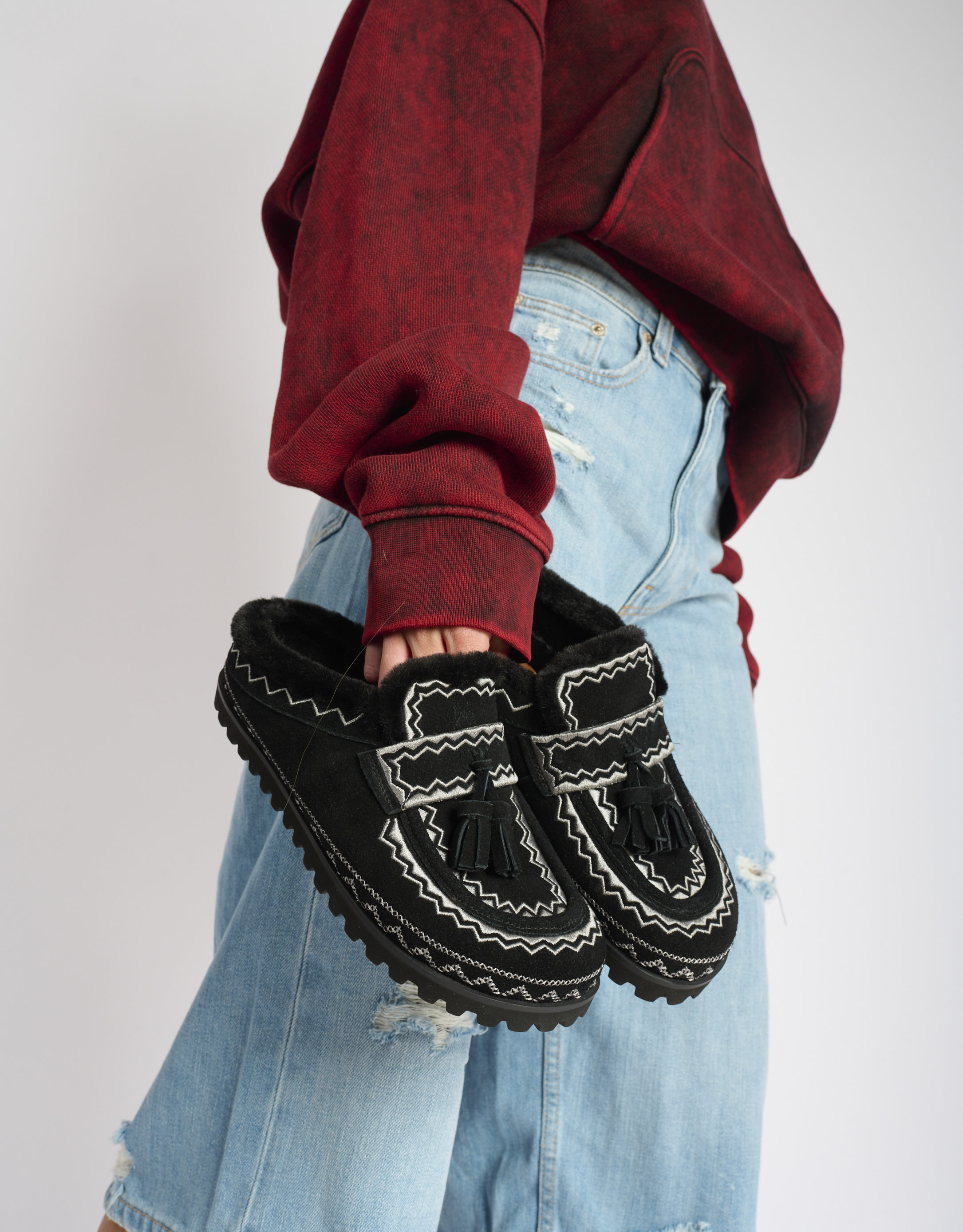 נעלי נשים -  - כפכפי זמש MERAK - שחור1