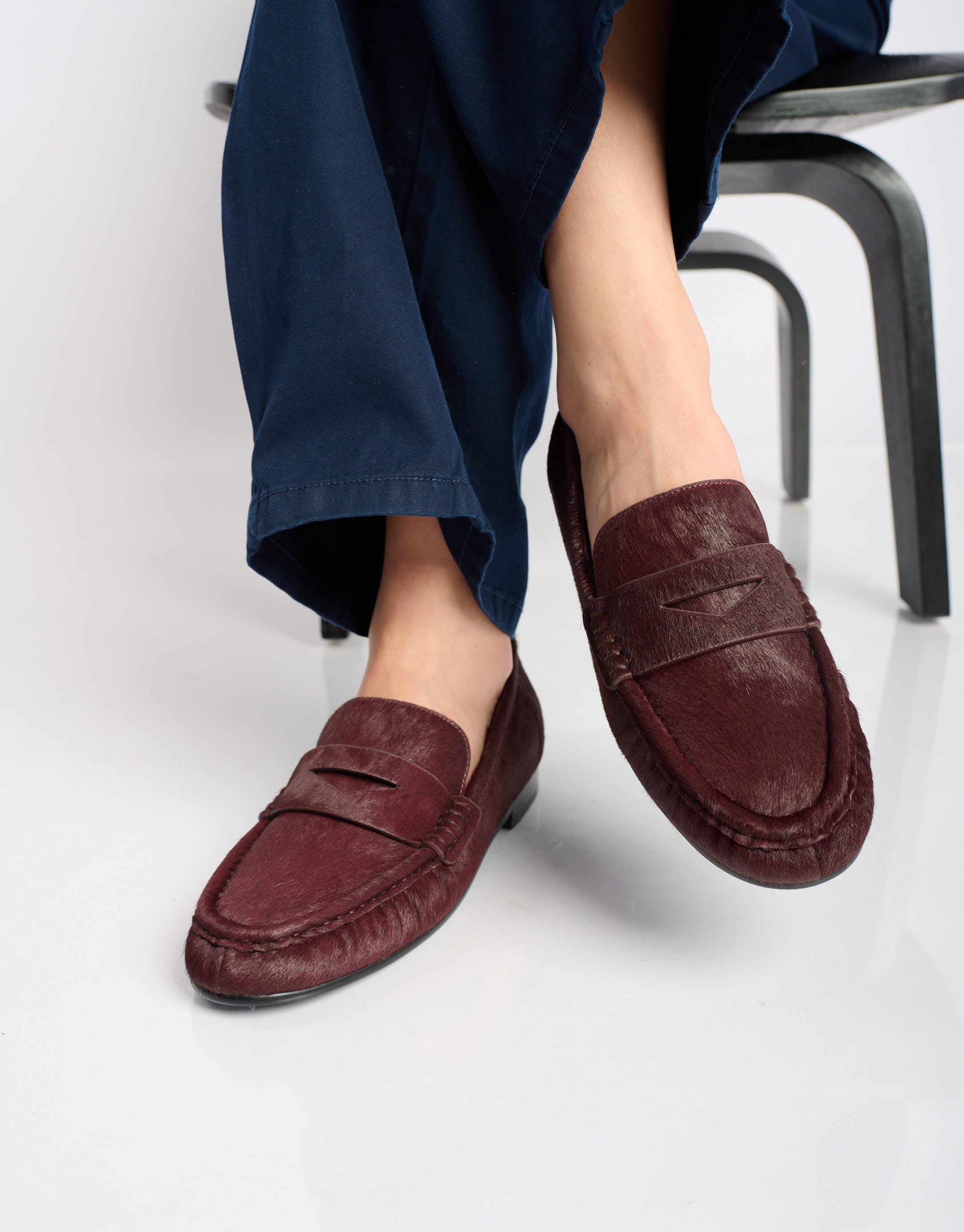 נעלי נשים -  - נעלי מוקסין פוני LYRA - בורדו2