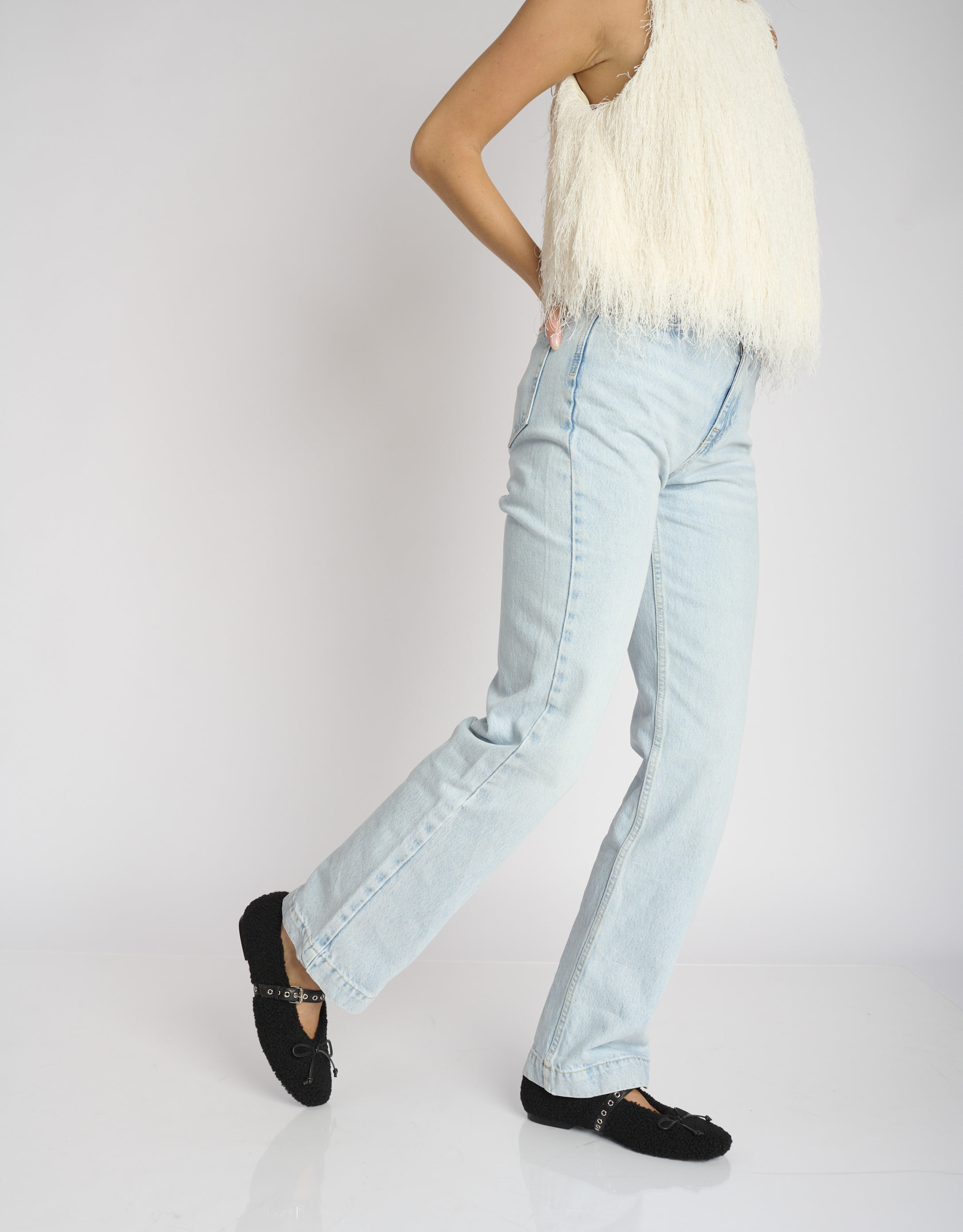 נעלי נשים -  - נעלי סירה שטוחות NASHIRA - שחור2