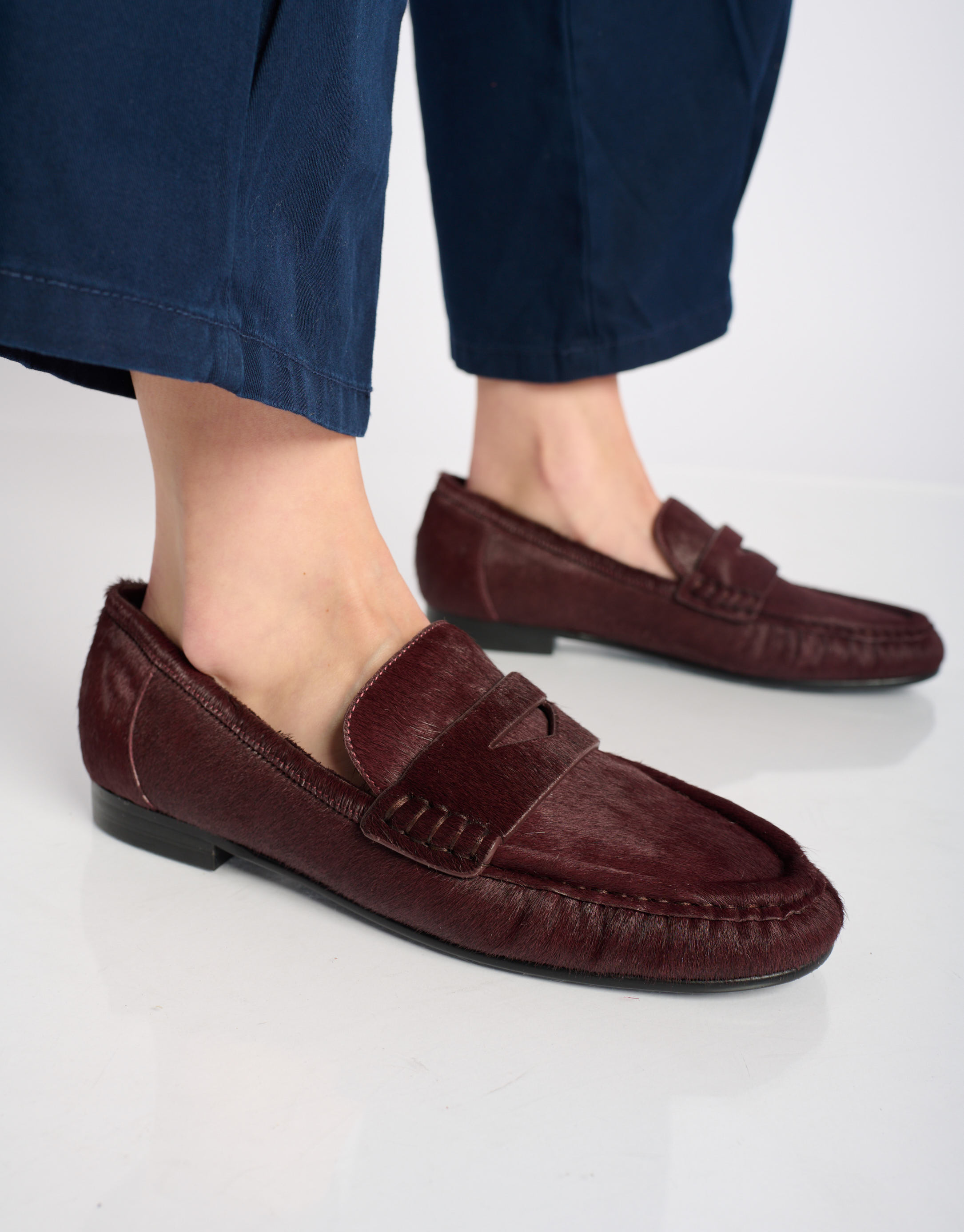 נעלי נשים -  - נעלי מוקסין פוני LYRA - בורדו4