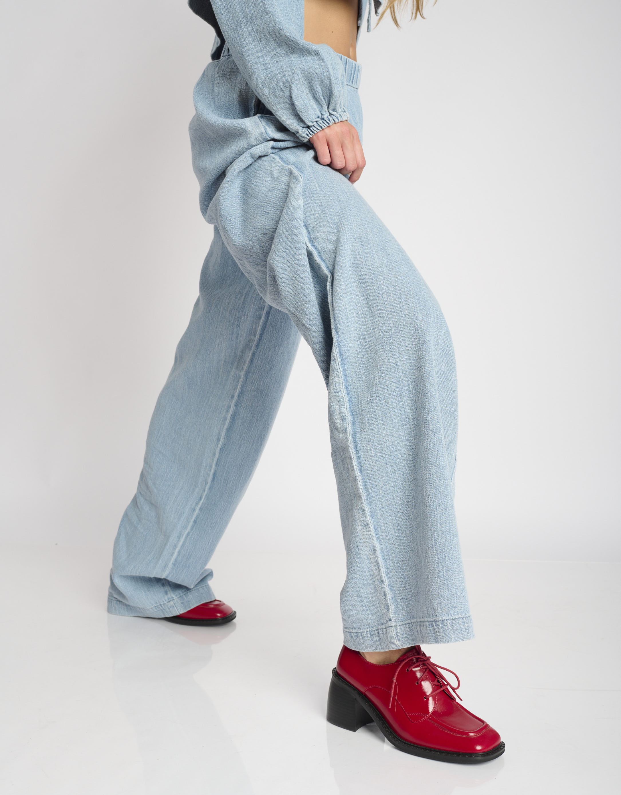 נעלי נשים - Jeffrey Campbell - נעלי עור עם עקב DEMITRI - אדום1