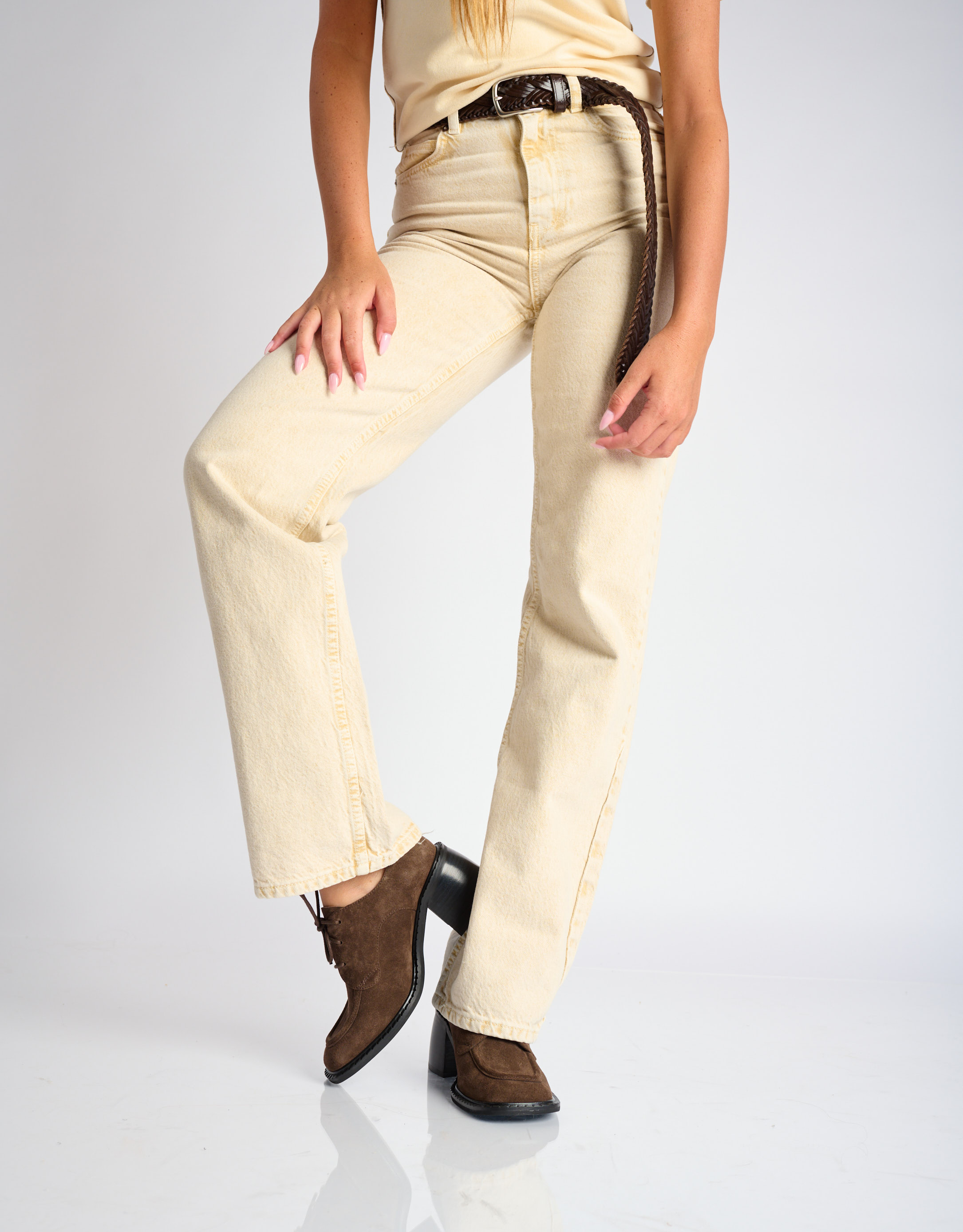 נעלי נשים - Jeffrey Campbell - נעלי זמש עם עקב DEMITRI - חום כהה3