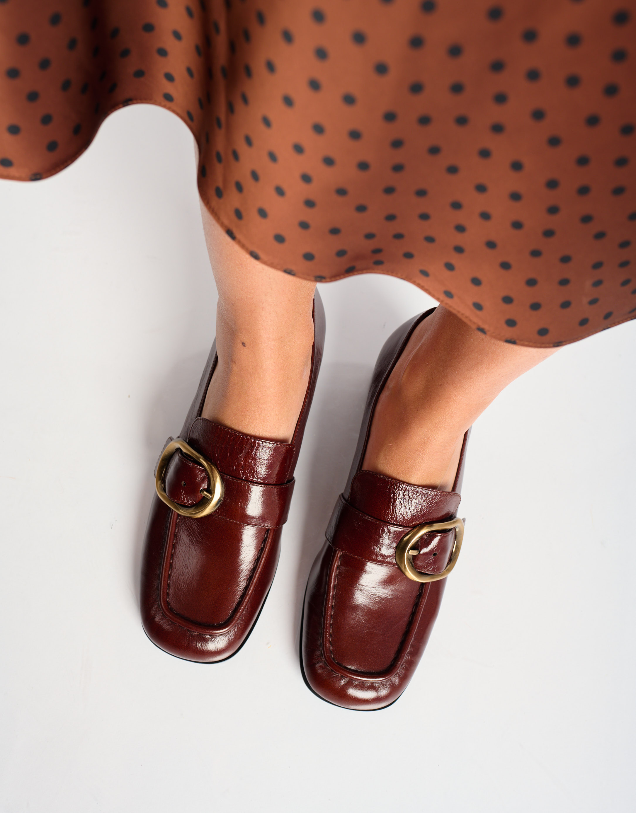 נעלי נשים - Jeffrey Campbell - נעלי מוקסין DOCILE - חום4