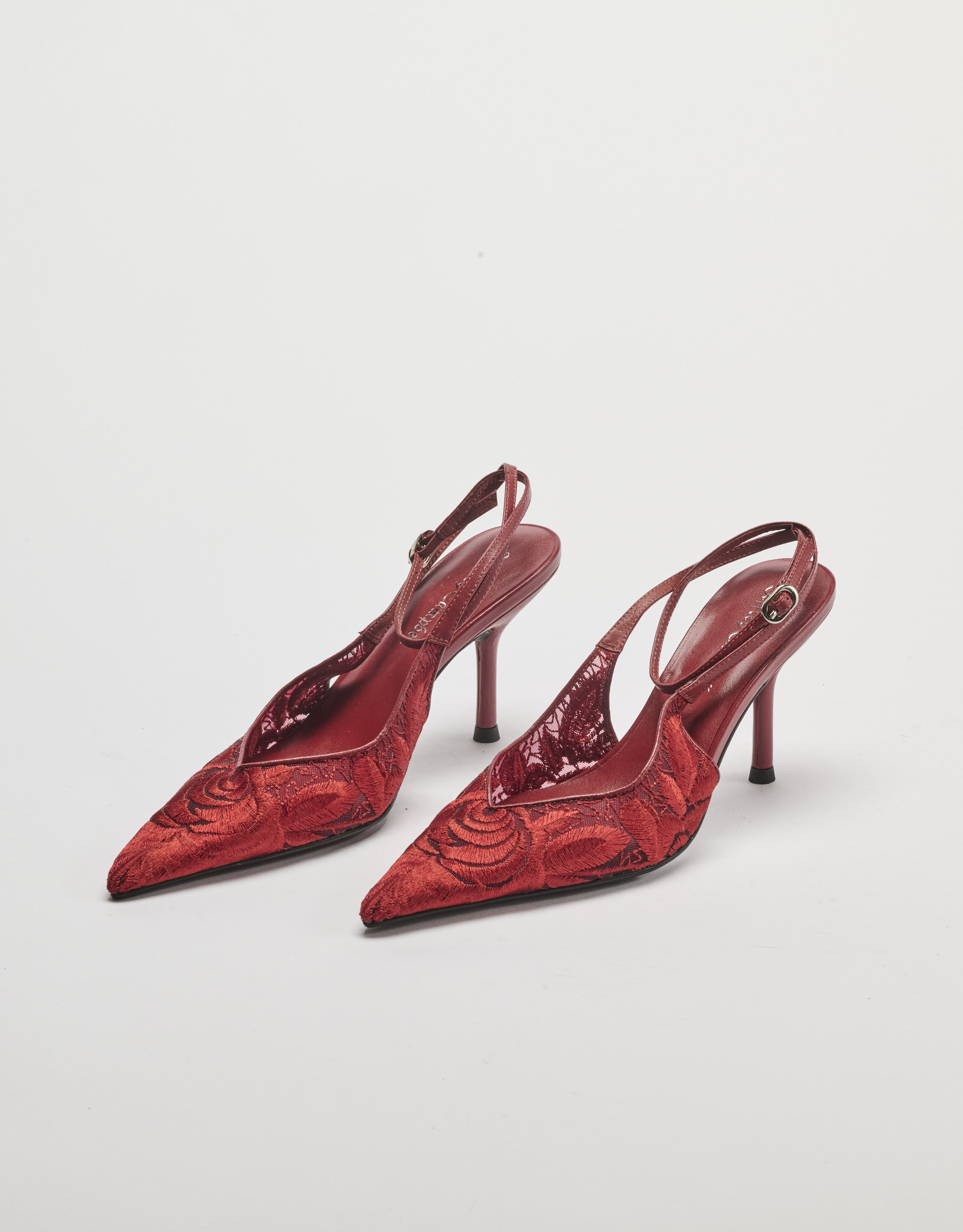 נעלי נשים - Jeffrey Campbell - נעלי סירה תחרה EXEC-L - חמרה4