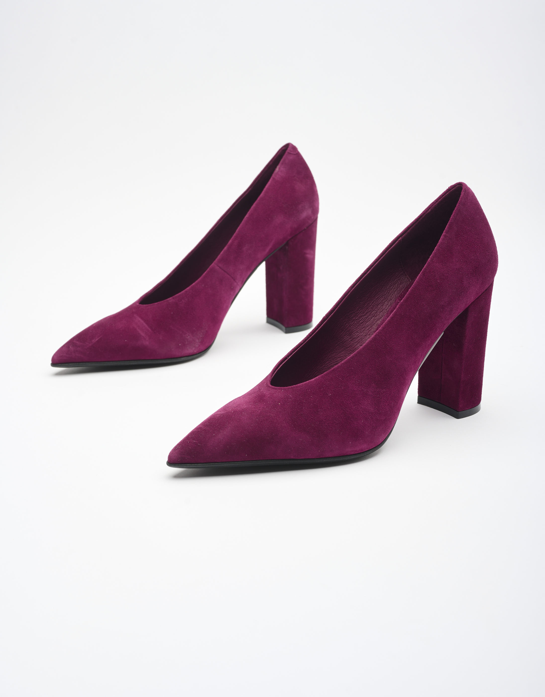 נעלי נשים - Jeffrey Campbell - נעלי סירה עם עקב SPECTRE - בורדו3