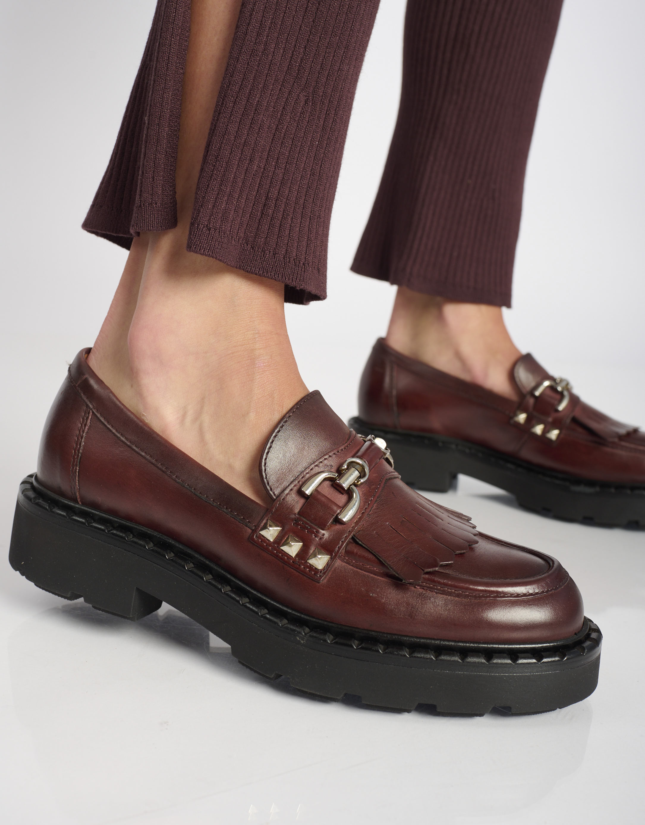 נעלי נשים - Mjus - נעלי מוקסין REBECCA - בורדו3