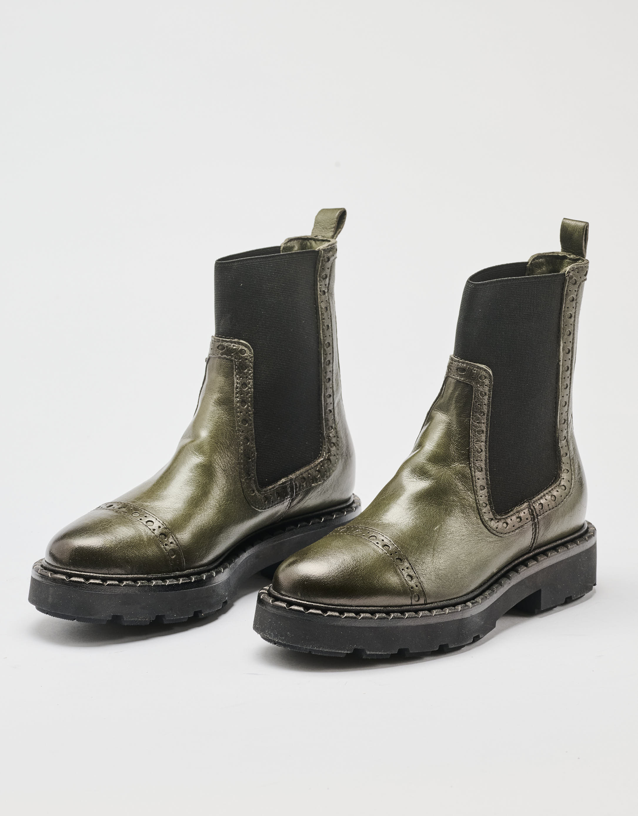 נעלי נשים - Mjus - מגפוני צ'לסי REBECCA - חאקי2